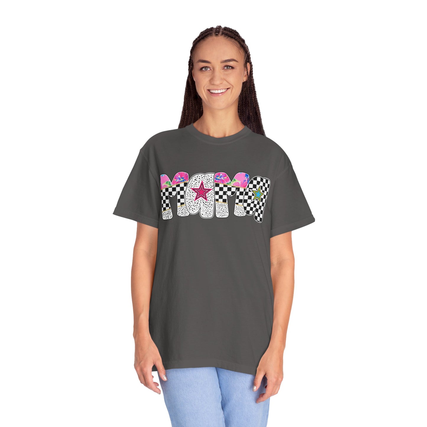 Comfort Colors Retro Vibe Mother's Day T-Shirt with Star Design Asst. Colors & Sizes