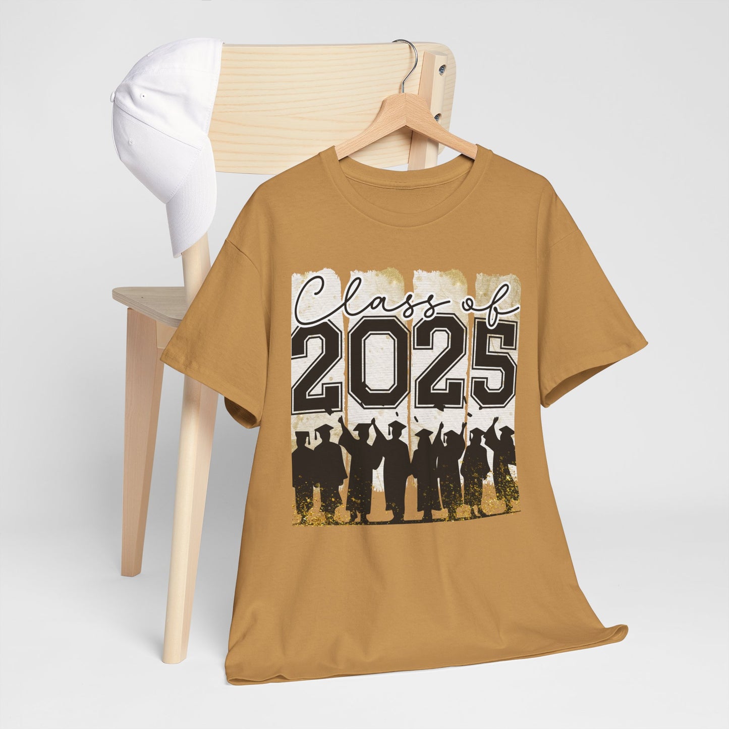 Gildan Garment Dyed Class of 2025 Graduation Tee - Unisex Heavy Cotton Shirt Your Choice Colors & Sizes