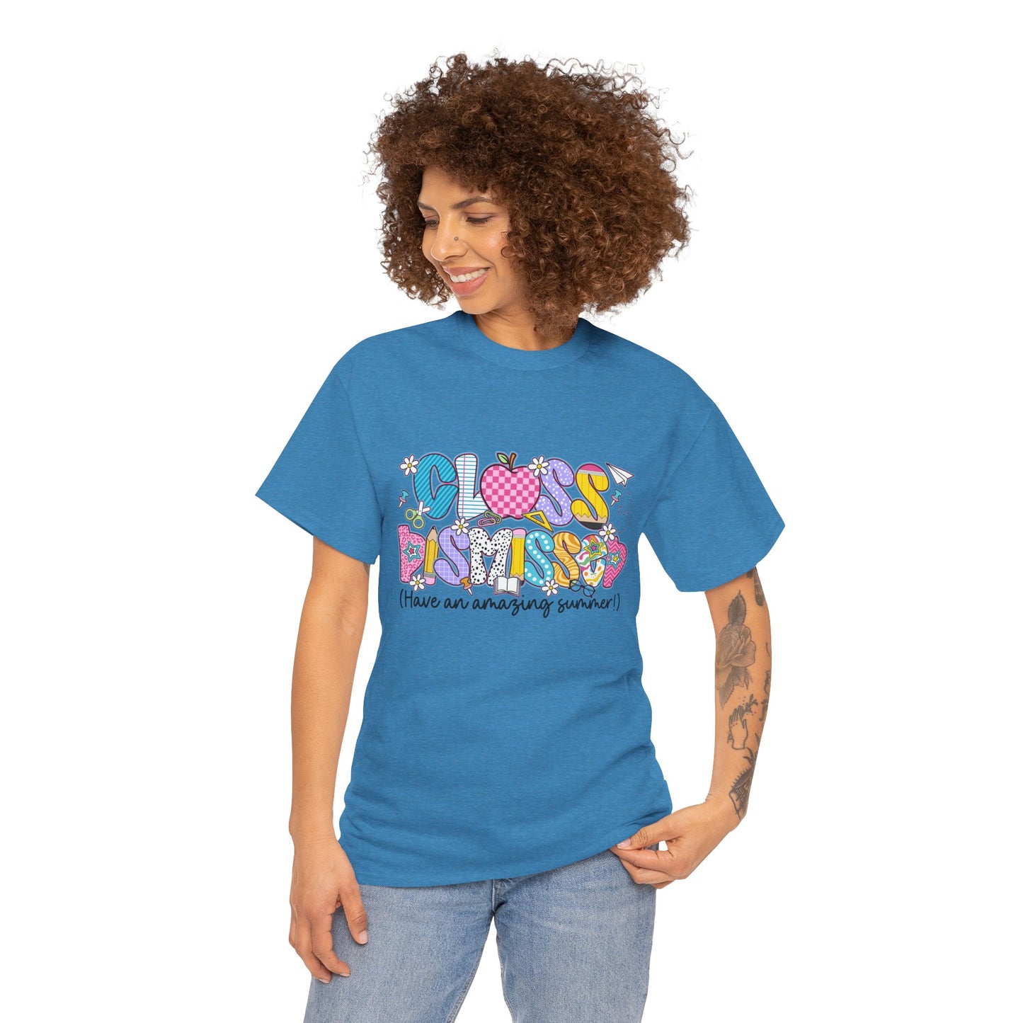 Gildan Garment-Dyed Summer Vibes Unisex Heavy Cotton Tee - "Class Dismissed!" Asst. Colors & Sizes