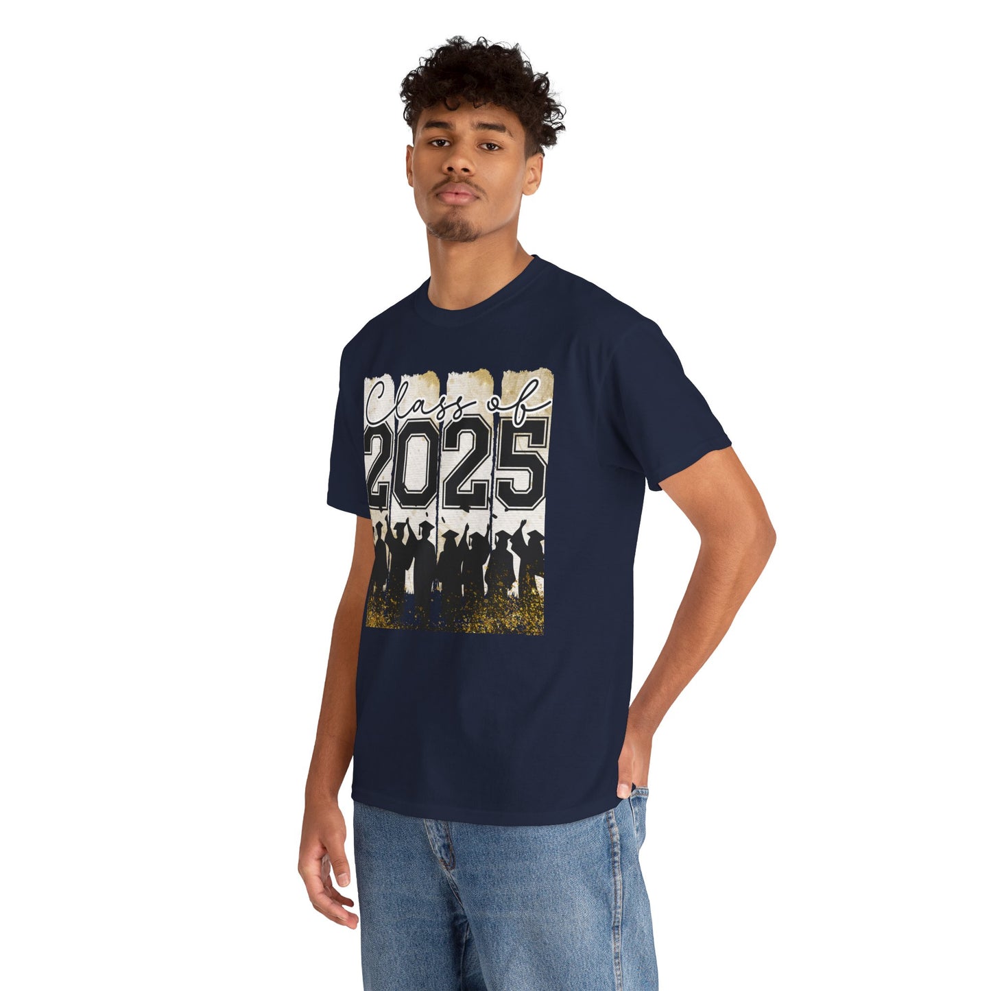 Gildan Garment Dyed Class of 2025 Graduation Tee - Unisex Heavy Cotton Shirt Your Choice Colors & Sizes