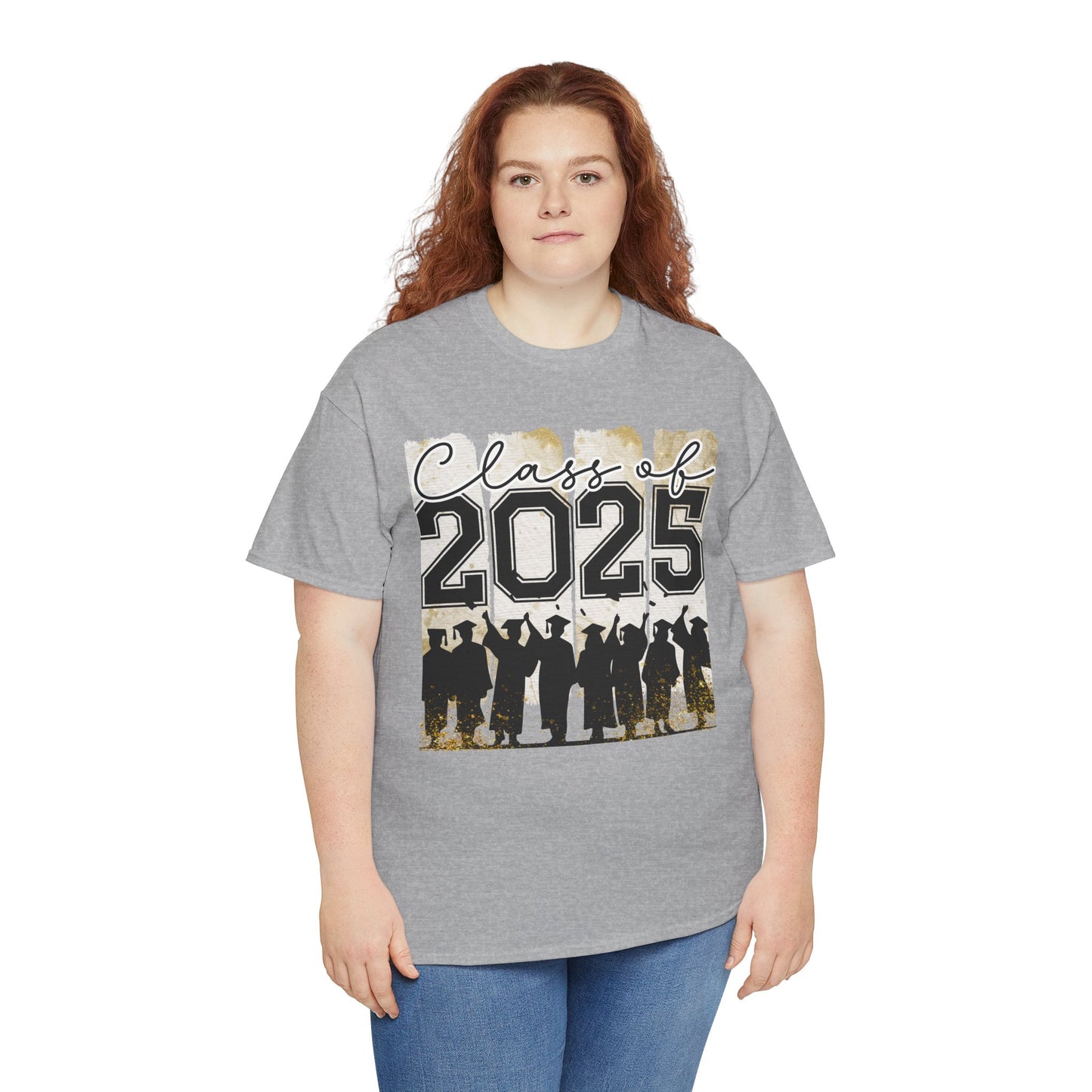Gildan Garment Dyed Class of 2025 Graduation Tee - Unisex Heavy Cotton Shirt Your Choice Colors & Sizes