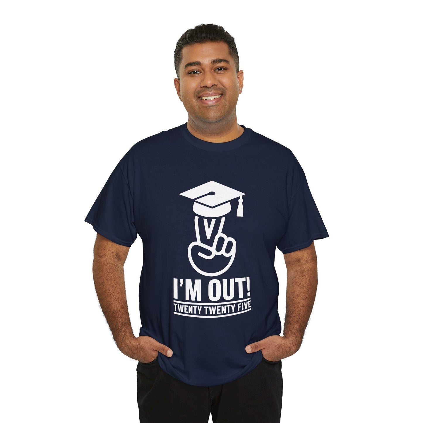 Graduation Celebration Unisex Heavy Cotton Tee - "I'M OUT!" 2025