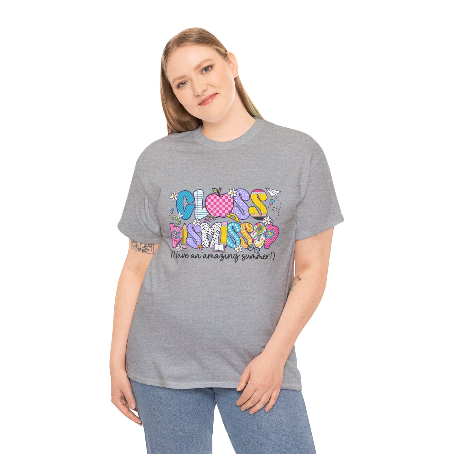 Gildan Garment-Dyed Summer Vibes Unisex Heavy Cotton Tee - "Class Dismissed!" Asst. Colors & Sizes