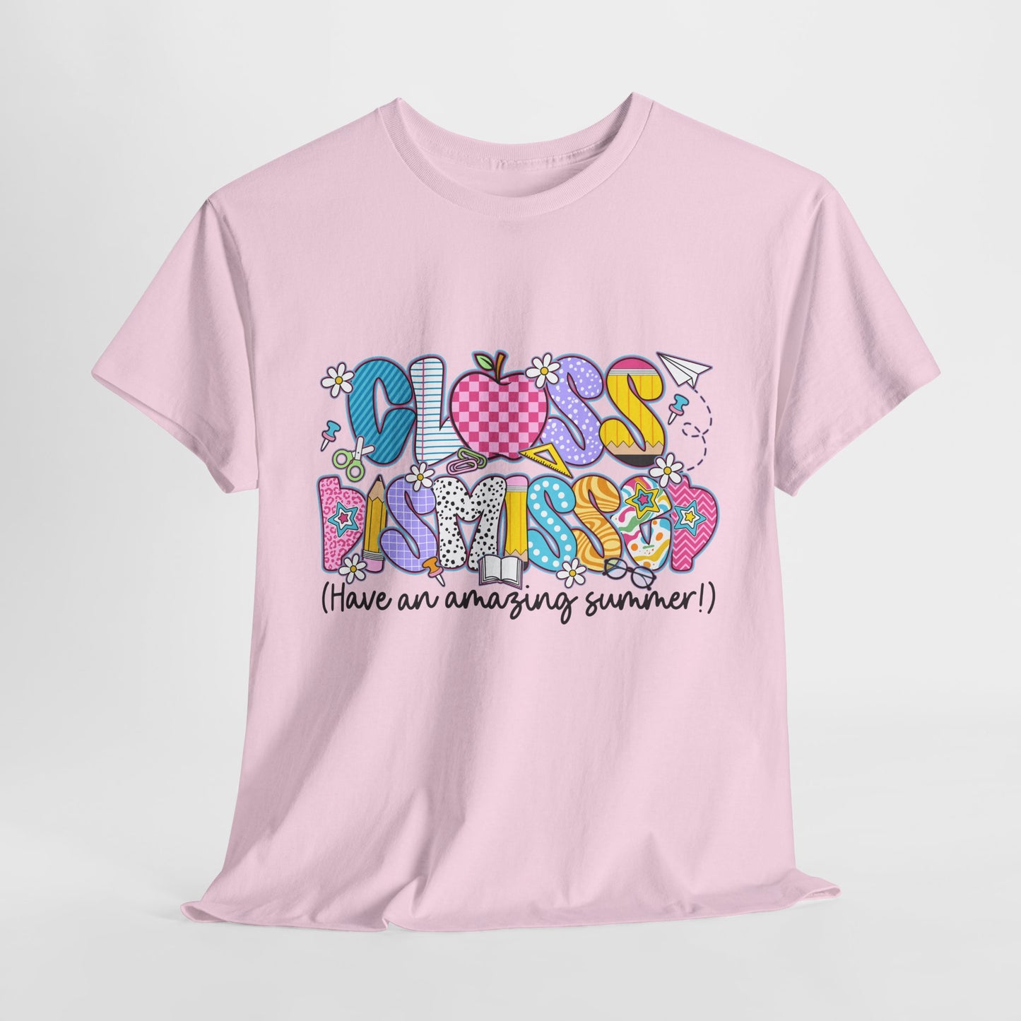 Gildan Garment-Dyed Summer Vibes Unisex Heavy Cotton Tee - "Class Dismissed!" Asst. Colors & Sizes