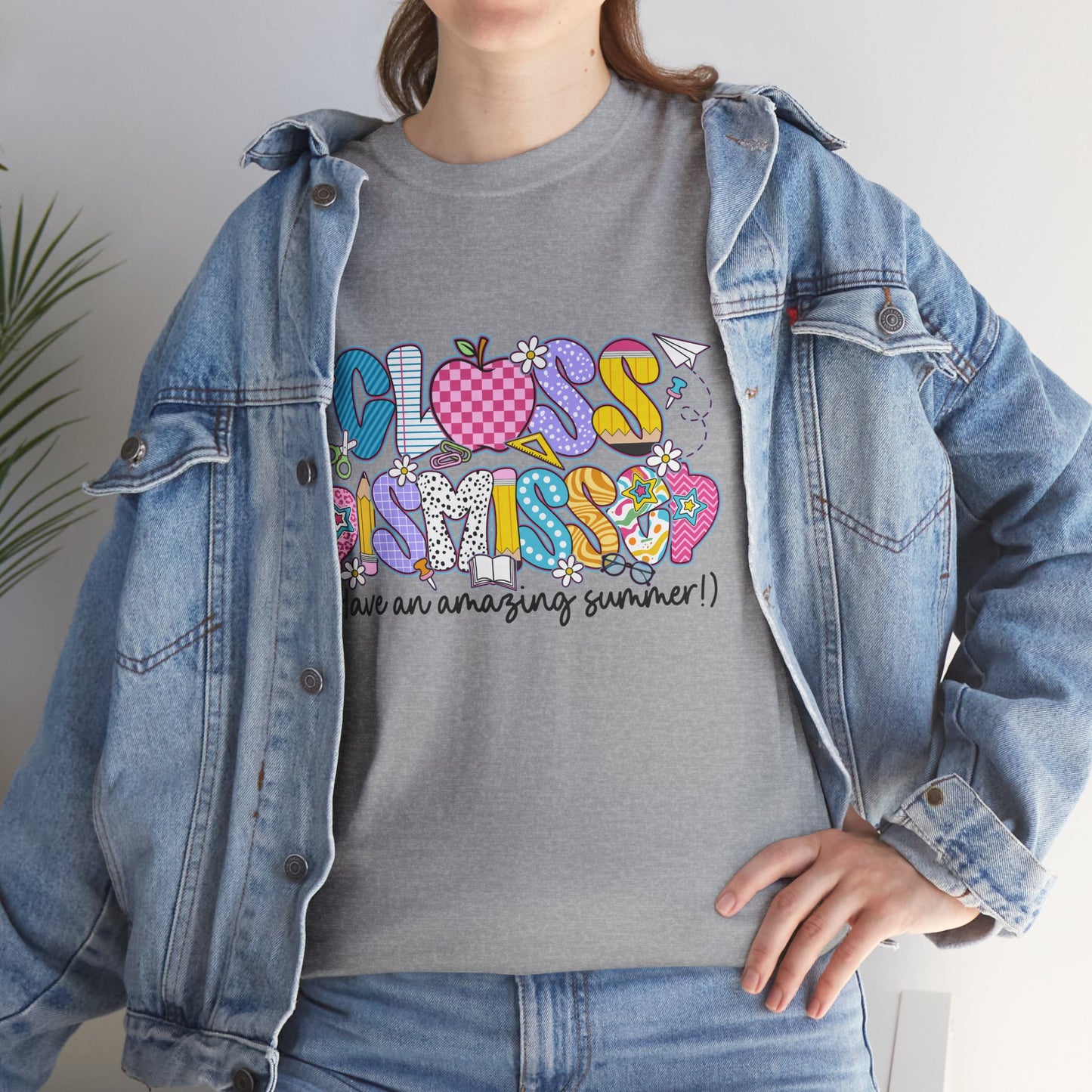 Gildan Garment-Dyed Summer Vibes Unisex Heavy Cotton Tee - "Class Dismissed!" Asst. Colors & Sizes
