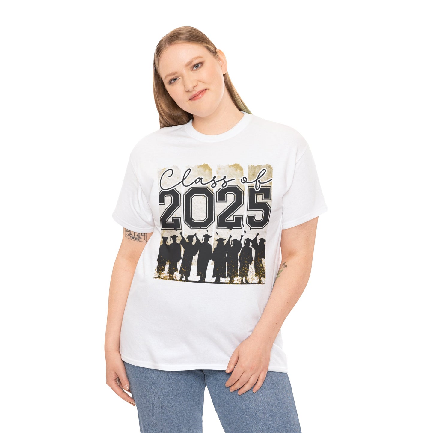 Gildan Garment Dyed Class of 2025 Graduation Tee - Unisex Heavy Cotton Shirt Your Choice Colors & Sizes