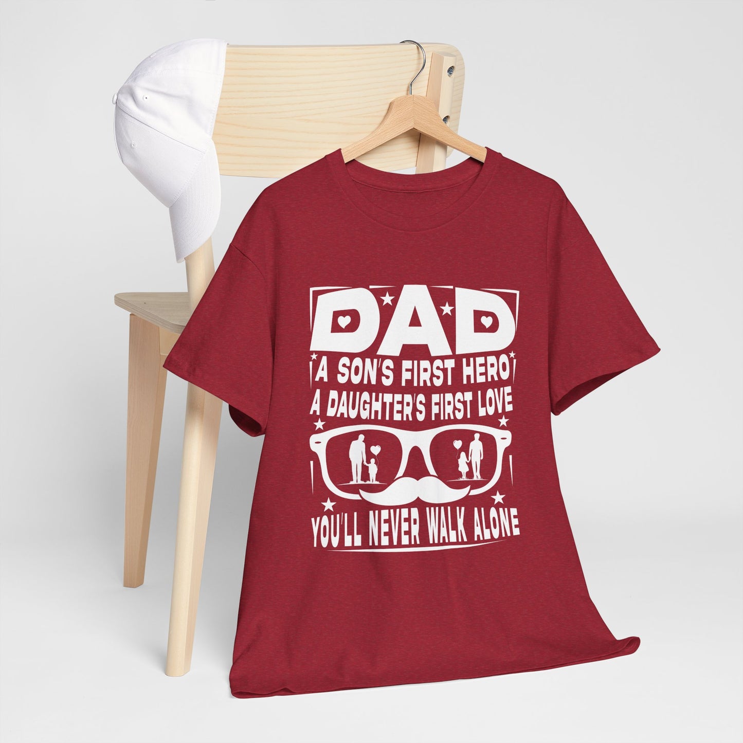 Dad Hero Unisex Heavy Cotton Tee - Perfect Gift for Father's Day