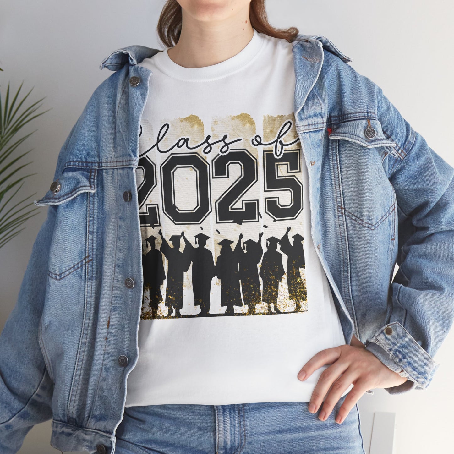 Gildan Garment Dyed Class of 2025 Graduation Tee - Unisex Heavy Cotton Shirt Your Choice Colors & Sizes