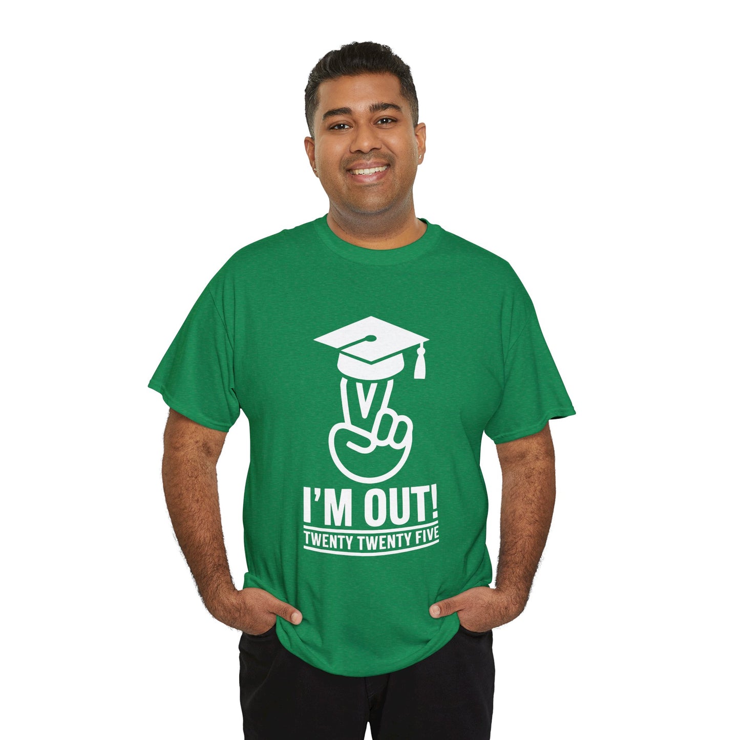 Graduation Celebration Unisex Heavy Cotton Tee - "I'M OUT!" 2025