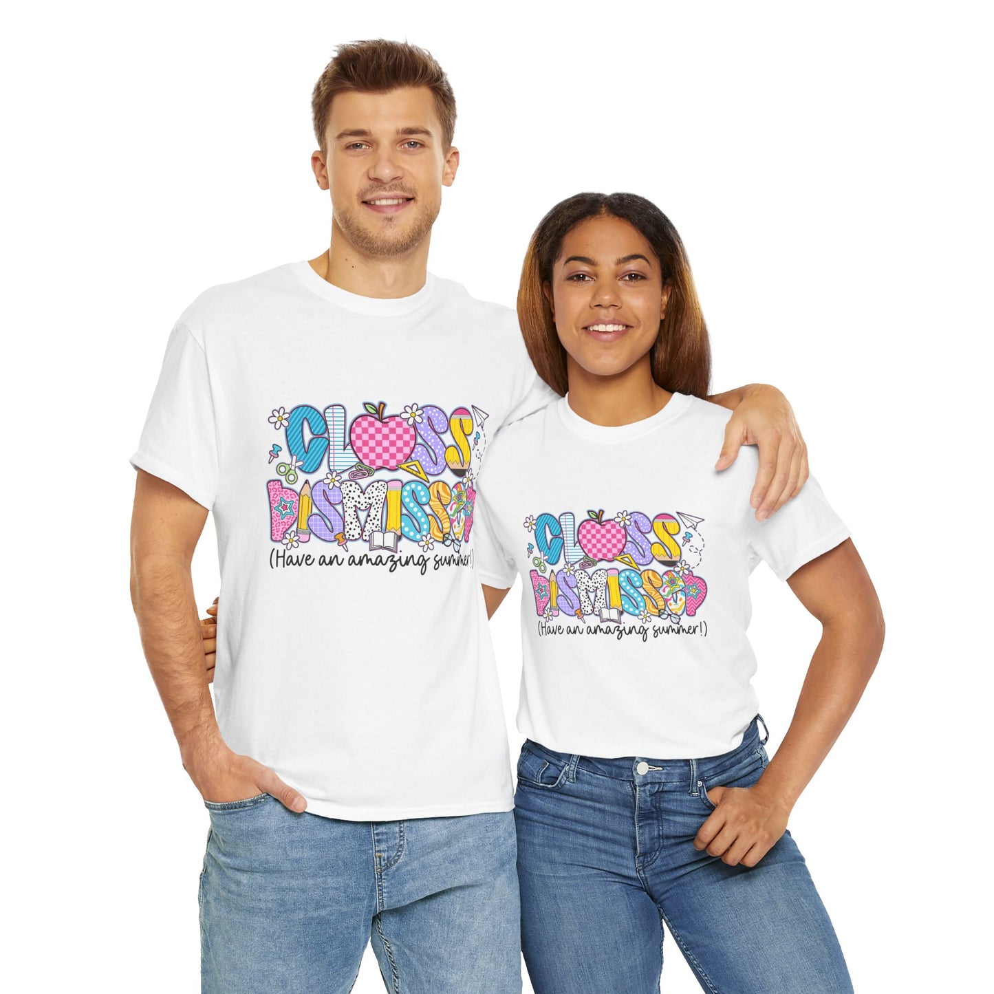Gildan Garment-Dyed Summer Vibes Unisex Heavy Cotton Tee - "Class Dismissed!" Asst. Colors & Sizes