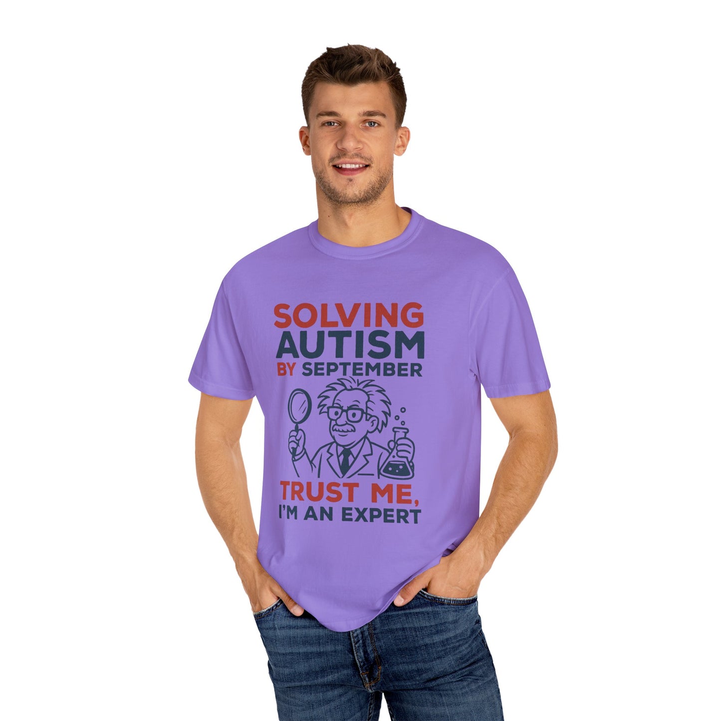 Comfort Colors Unisex Garment-Dyed T-Shirt - "Solving Autism by September" - Expert Design
