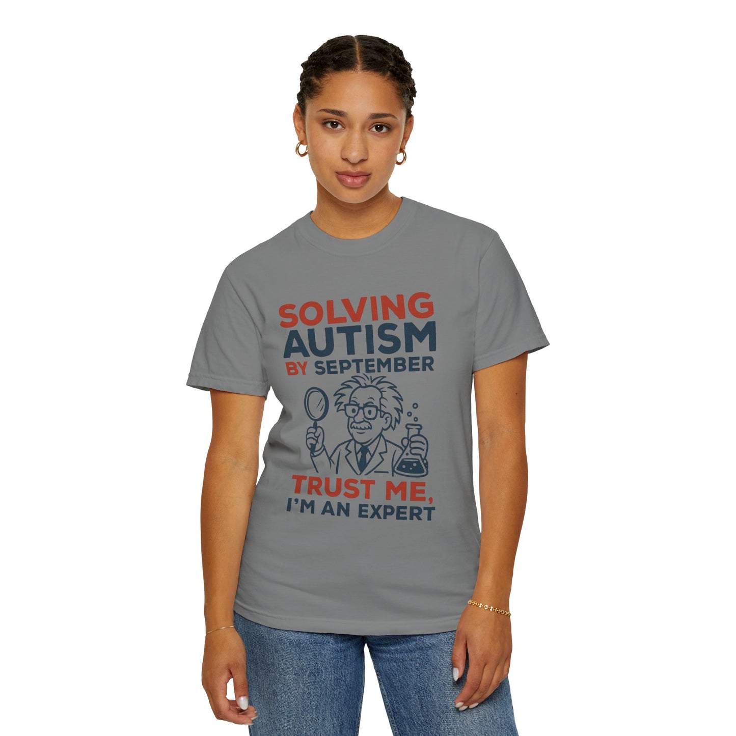 Comfort Colors Unisex Garment-Dyed T-Shirt - "Solving Autism by September" - Expert Design