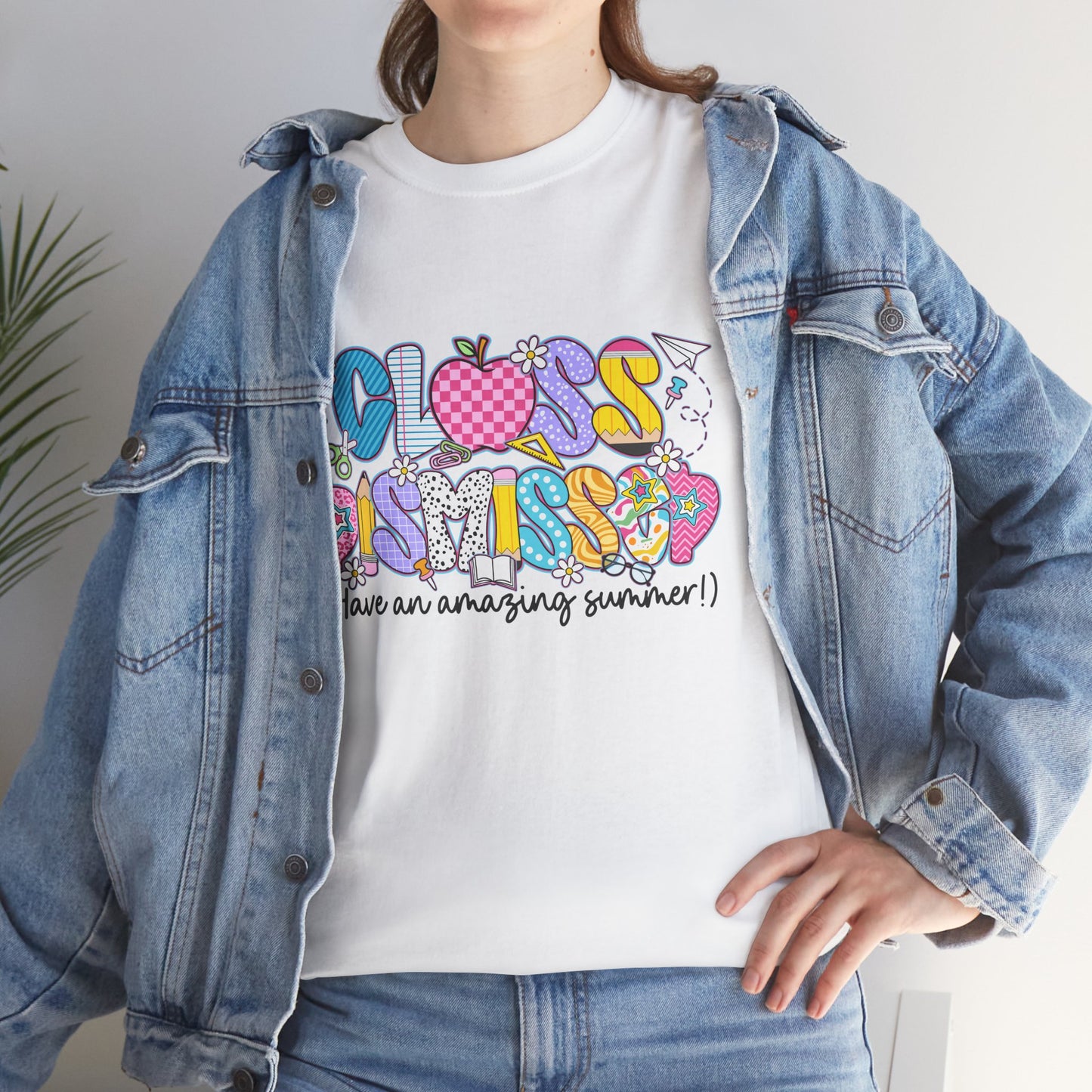 Gildan Garment-Dyed Summer Vibes Unisex Heavy Cotton Tee - "Class Dismissed!" Asst. Colors & Sizes