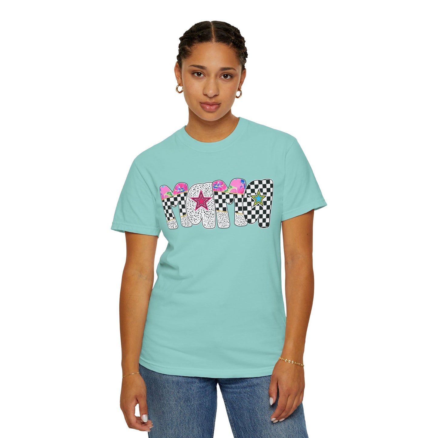 Comfort Colors Retro Vibe Mother's Day T-Shirt with Star Design Asst. Colors & Sizes