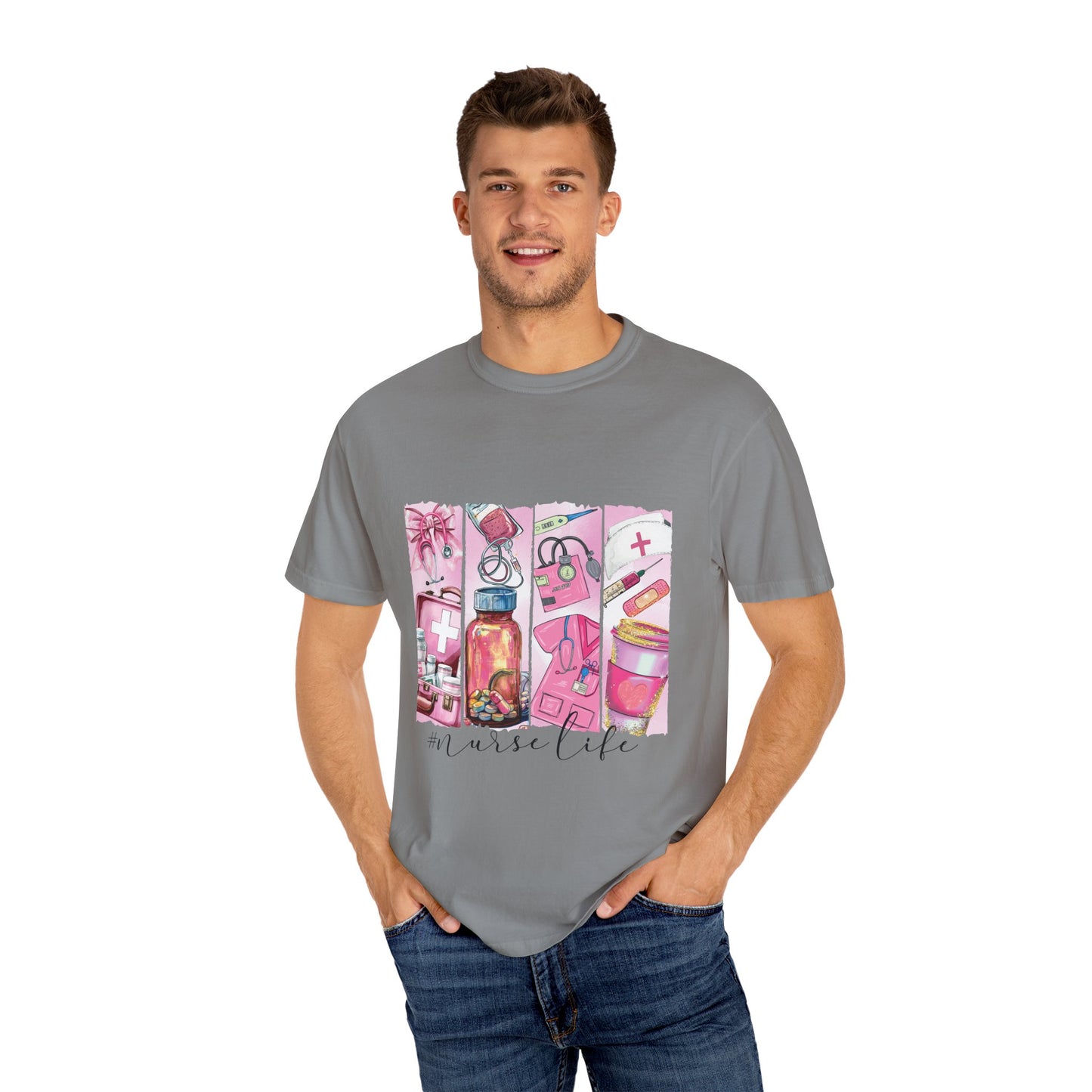Nurse Life T-Shirt - Comfortable Unisex Garment-Dyed Tee for Healthcare Heroes