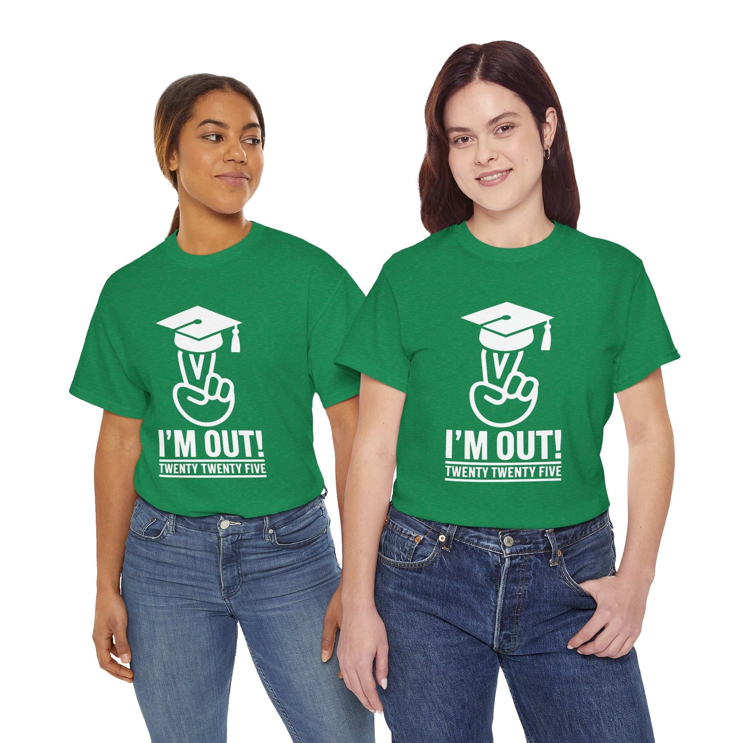 Graduation Celebration Unisex Heavy Cotton Tee - "I'M OUT!" 2025