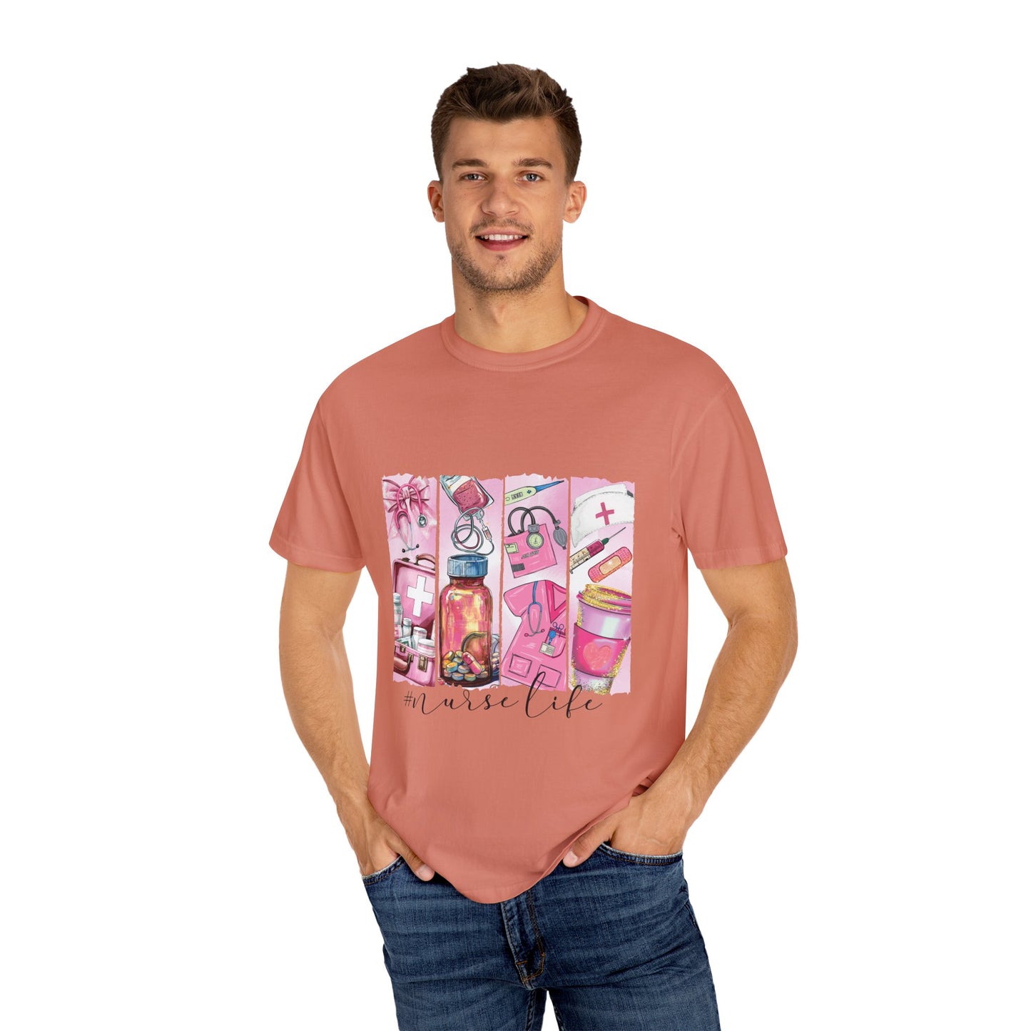 Nurse Life T-Shirt - Comfortable Unisex Garment-Dyed Tee for Healthcare Heroes