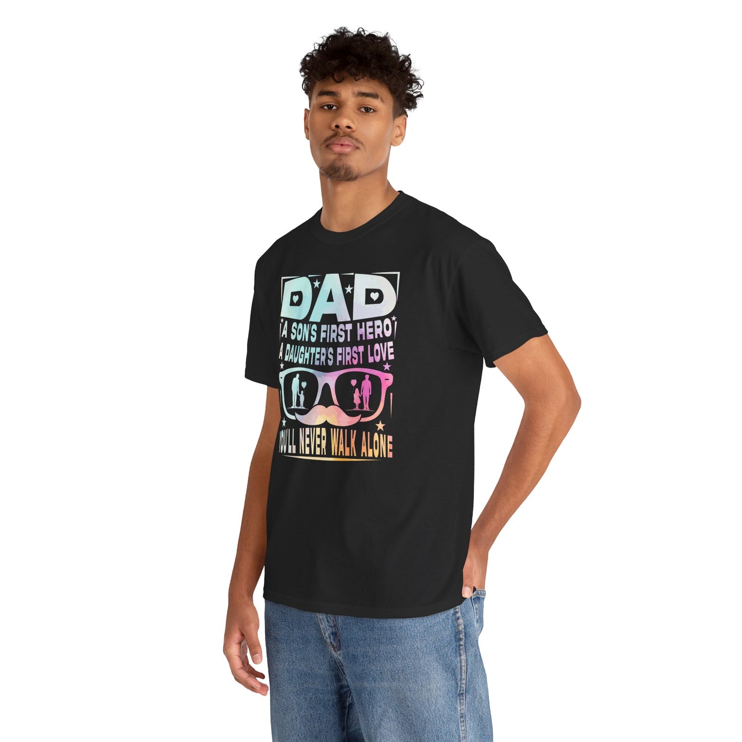Gildan 5000 Dad Hero T-Shirt - Father's Day Gift - Heavy Cotton Tee Asst. Colors & Sizes