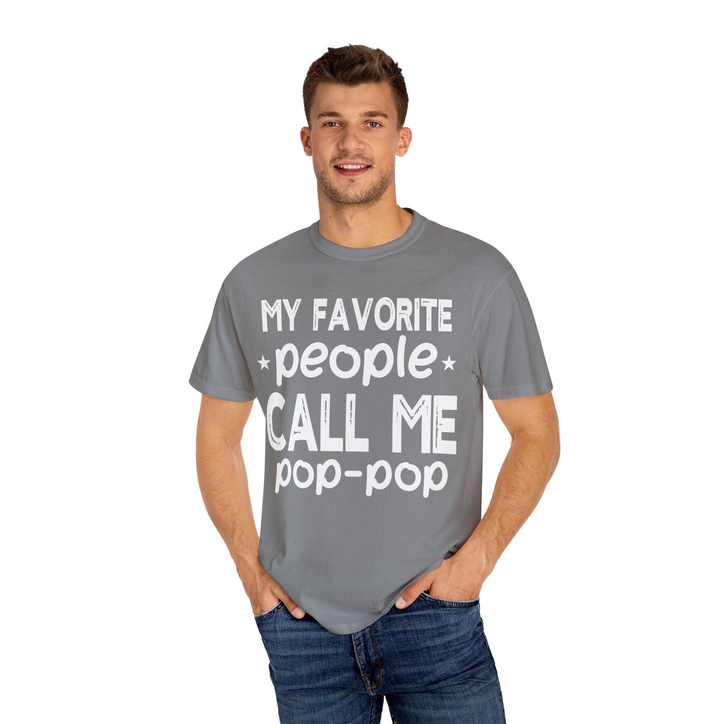 Comfort Colors Funny "Pop-Pop" Garment-Dyed T-Shirt - Perfect for Grandparents Asst. Sizes & Colors