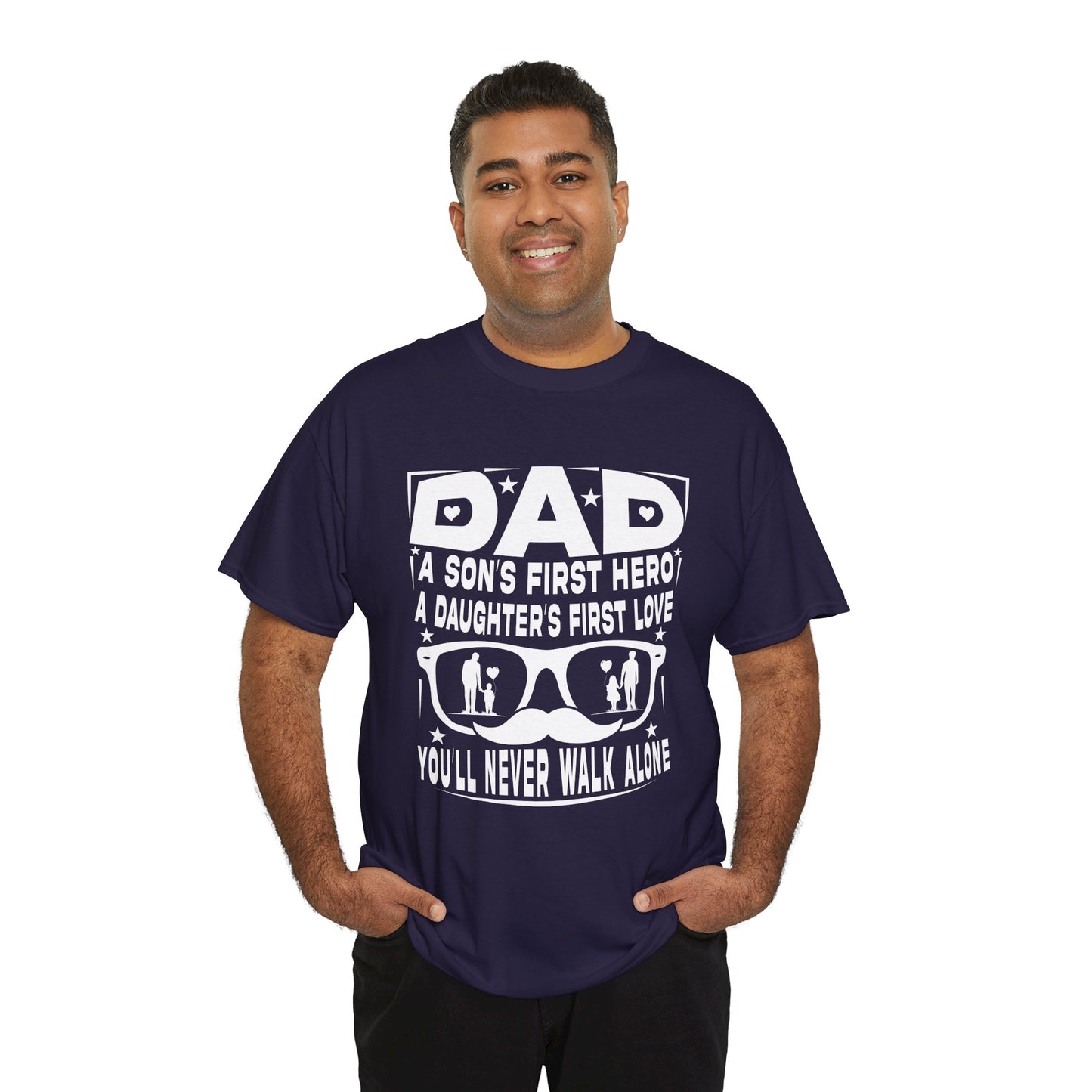 Dad Hero Unisex Heavy Cotton Tee - Perfect Gift for Father's Day