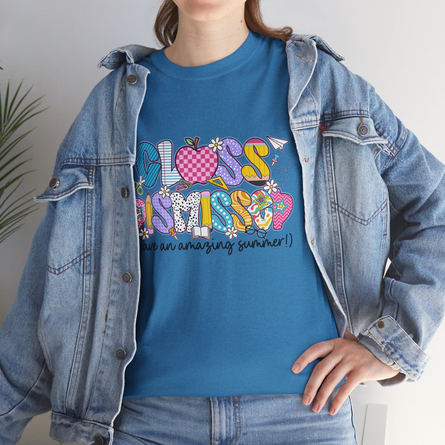 Gildan Garment-Dyed Summer Vibes Unisex Heavy Cotton Tee - "Class Dismissed!" Asst. Colors & Sizes