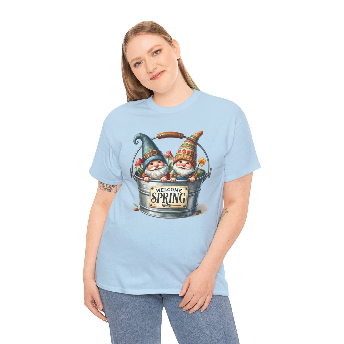 Welcome Spring Graphic Tee - Unisex Heavy Cotton Tee for Seasonal Celebrations