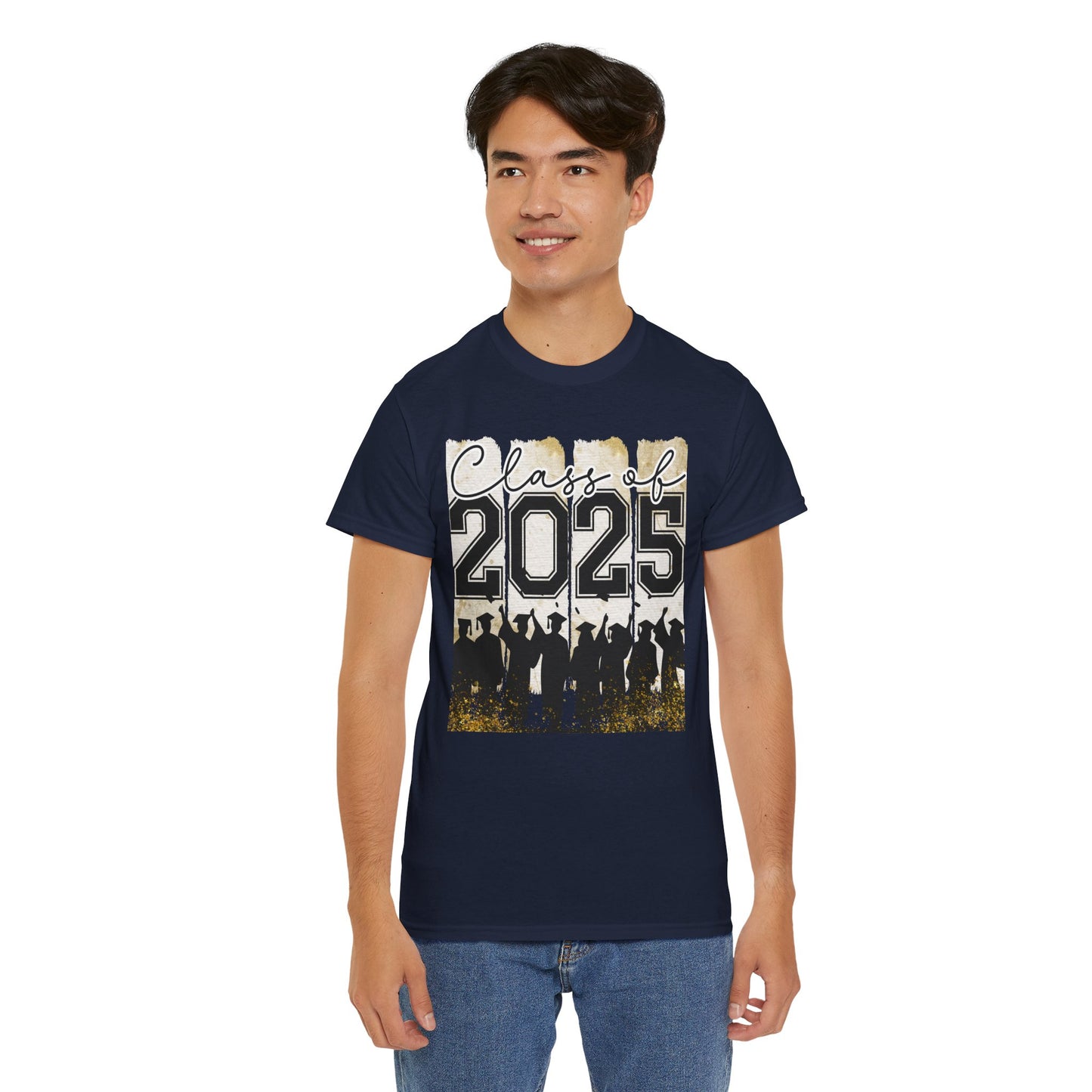 Gildan Garment Dyed Class of 2025 Graduation Tee - Unisex Heavy Cotton Shirt Your Choice Colors & Sizes