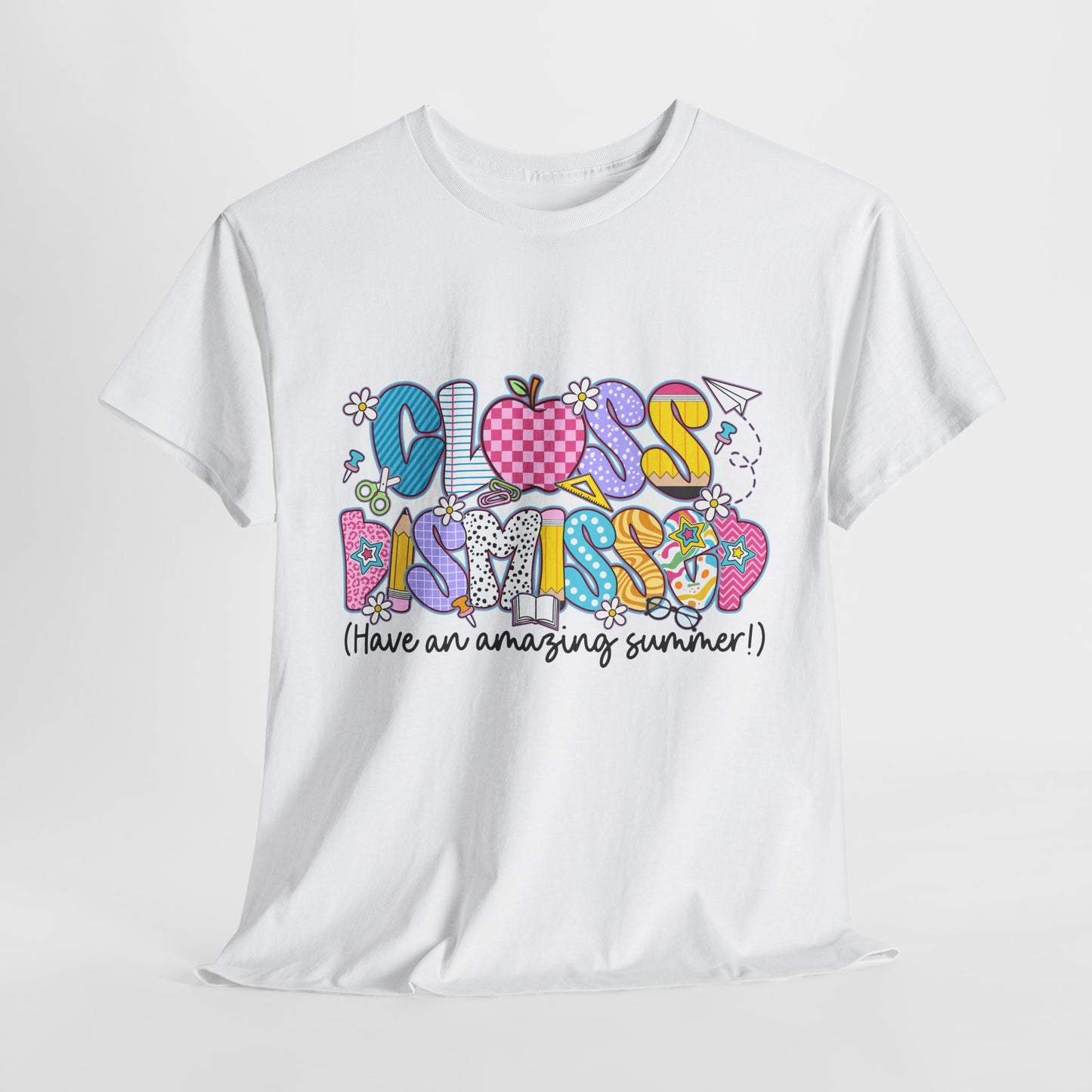 Gildan Garment-Dyed Summer Vibes Unisex Heavy Cotton Tee - "Class Dismissed!" Asst. Colors & Sizes