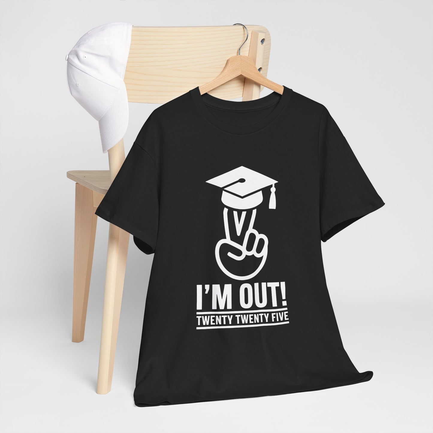 Graduation Celebration Unisex Heavy Cotton Tee - "I'M OUT!" 2025