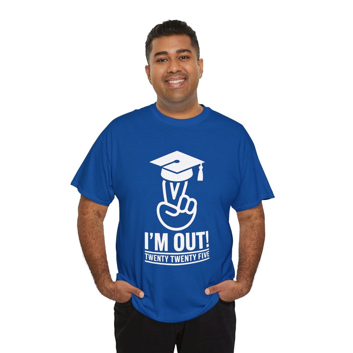 Graduation Celebration Unisex Heavy Cotton Tee - "I'M OUT!" 2025