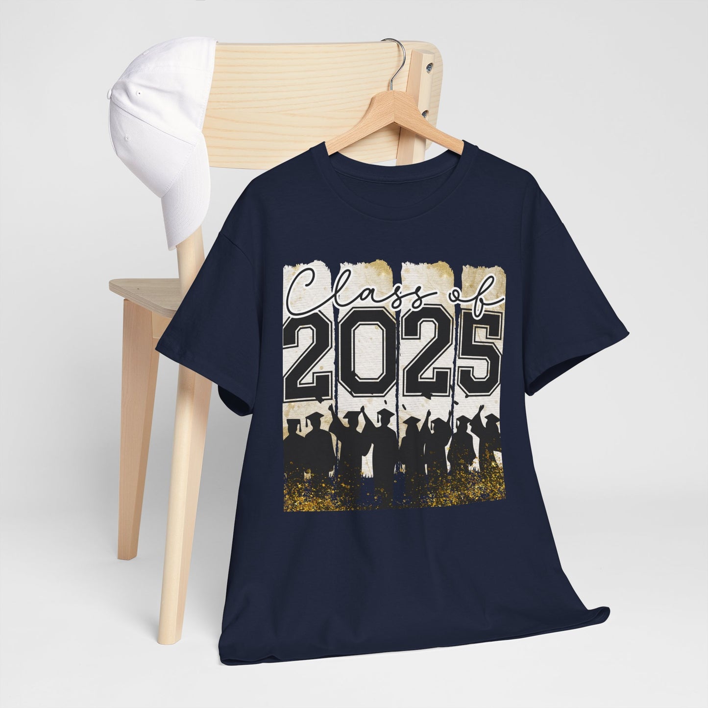 Gildan Garment Dyed Class of 2025 Graduation Tee - Unisex Heavy Cotton Shirt Your Choice Colors & Sizes