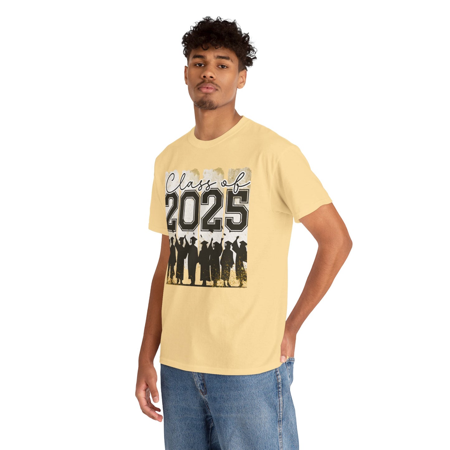 Gildan Garment Dyed Class of 2025 Graduation Tee - Unisex Heavy Cotton Shirt Your Choice Colors & Sizes
