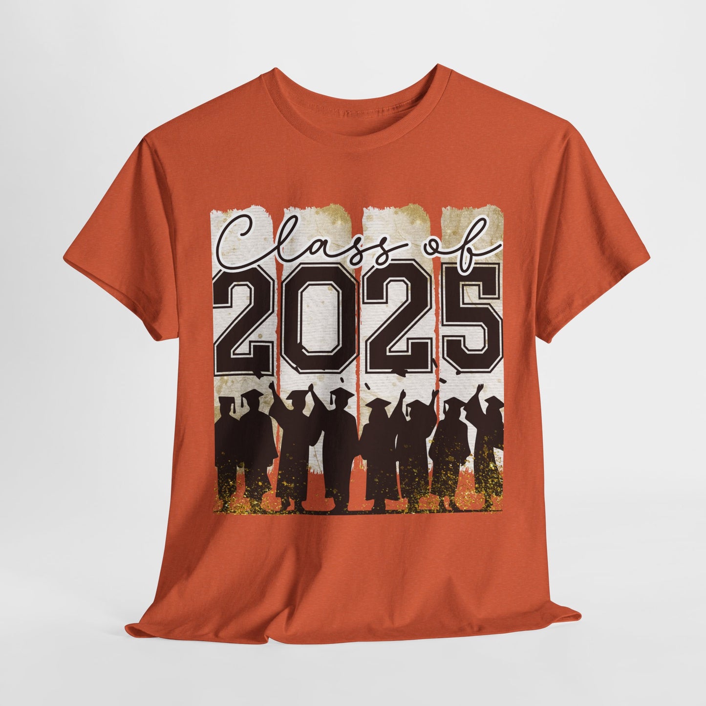 Gildan Garment Dyed Class of 2025 Graduation Tee - Unisex Heavy Cotton Shirt Your Choice Colors & Sizes