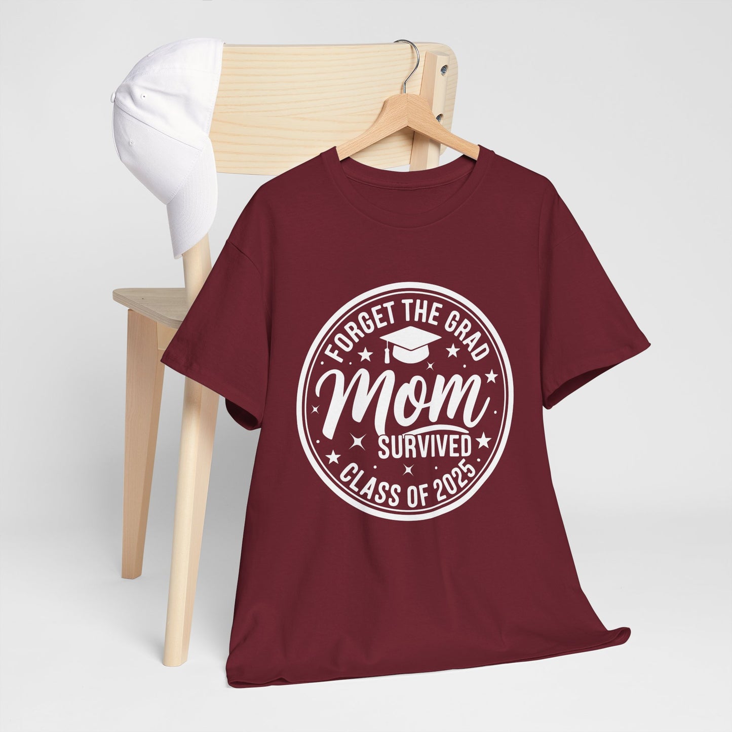 Gildan Comfortable Unisex Heavy Cotton Tee -"Forget the Grad, Mom..." Great gift for Graduation Asst. Sizes & Colors