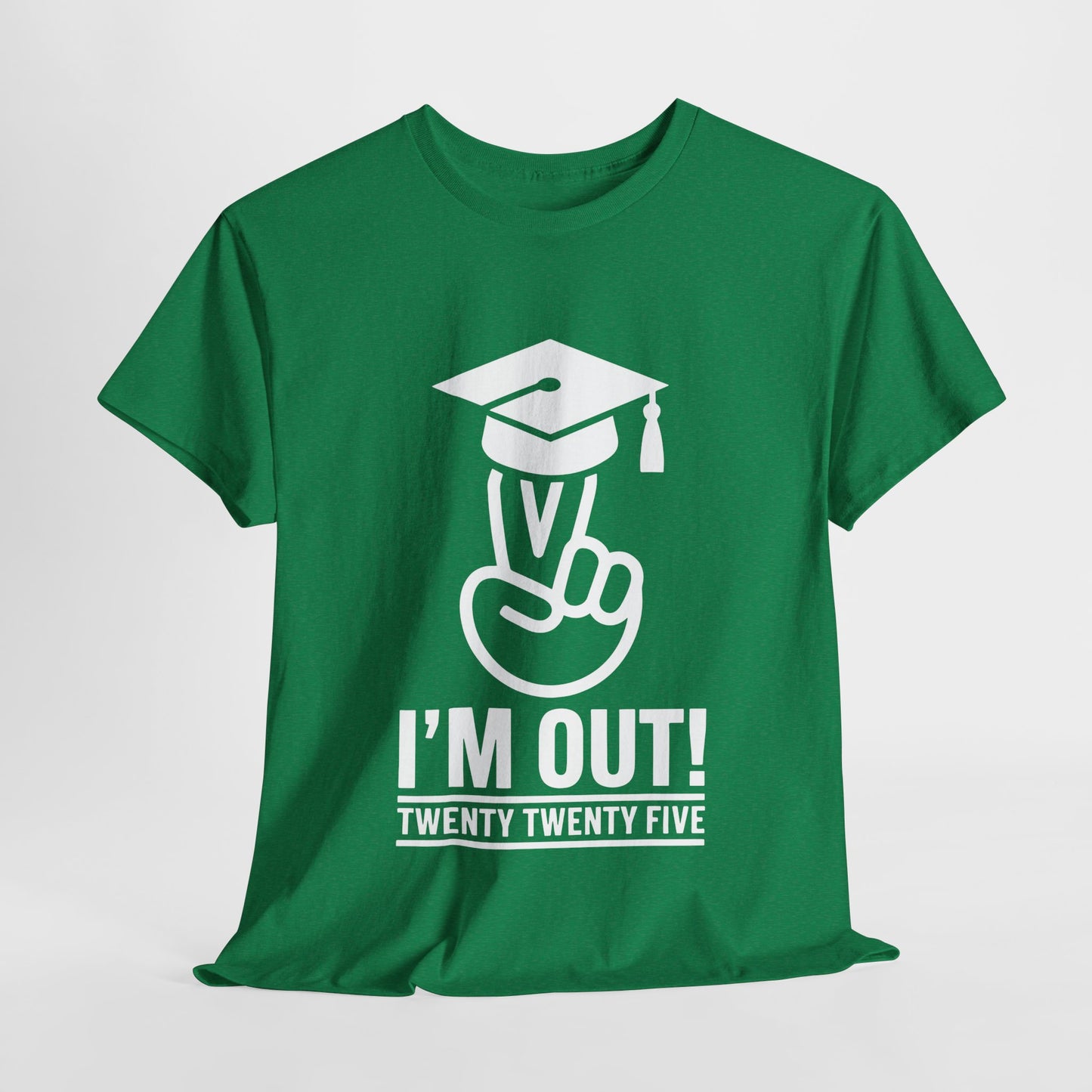 Graduation Celebration Unisex Heavy Cotton Tee - "I'M OUT!" 2025