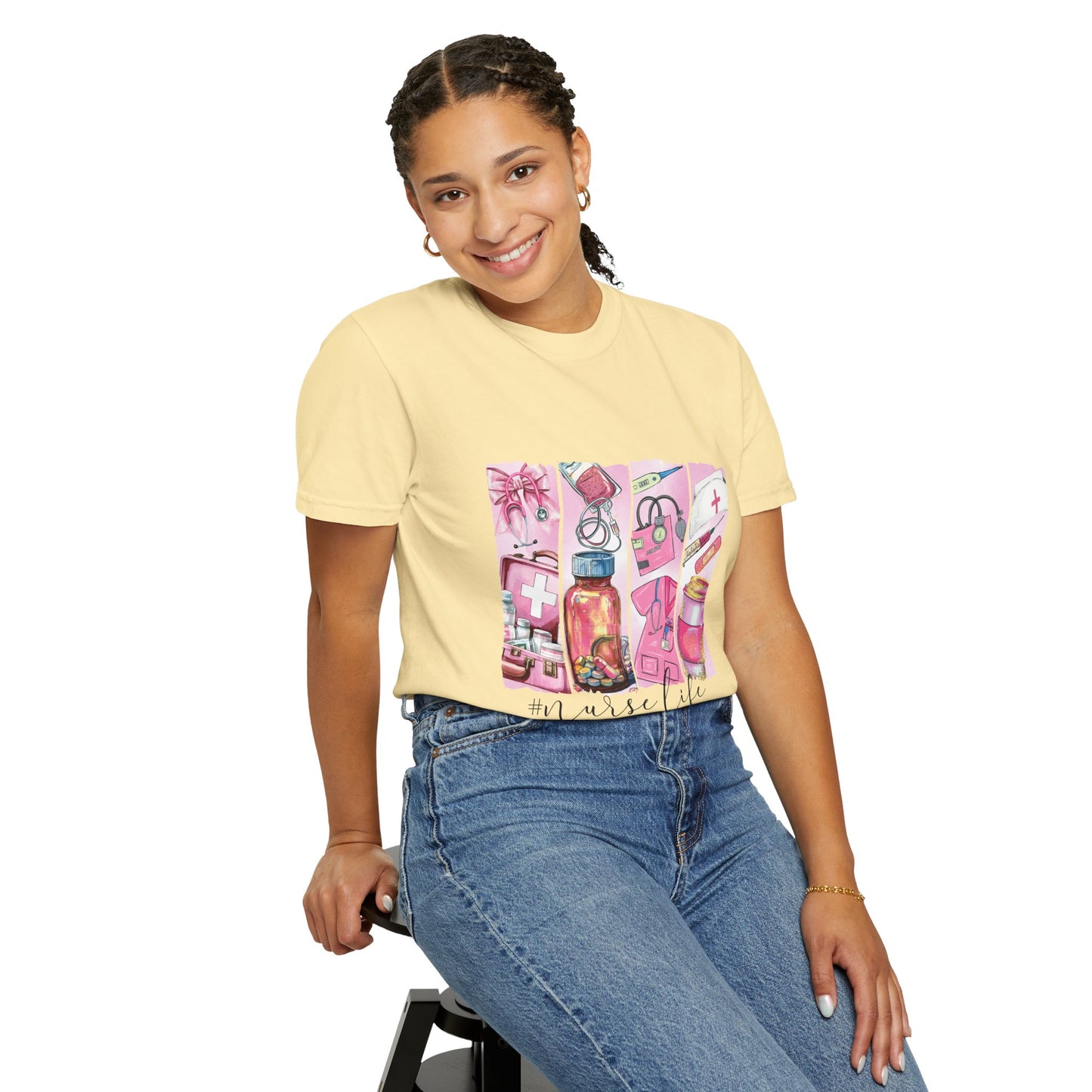 Nurse Life T-Shirt - Comfortable Unisex Garment-Dyed Tee for Healthcare Heroes