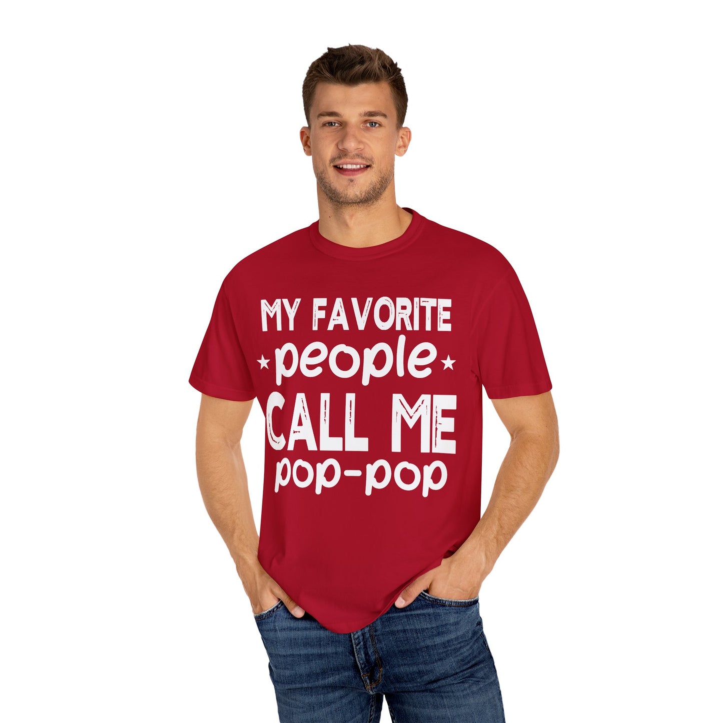 Comfort Colors Funny "Pop-Pop" Garment-Dyed T-Shirt - Perfect for Grandparents Asst. Sizes & Colors