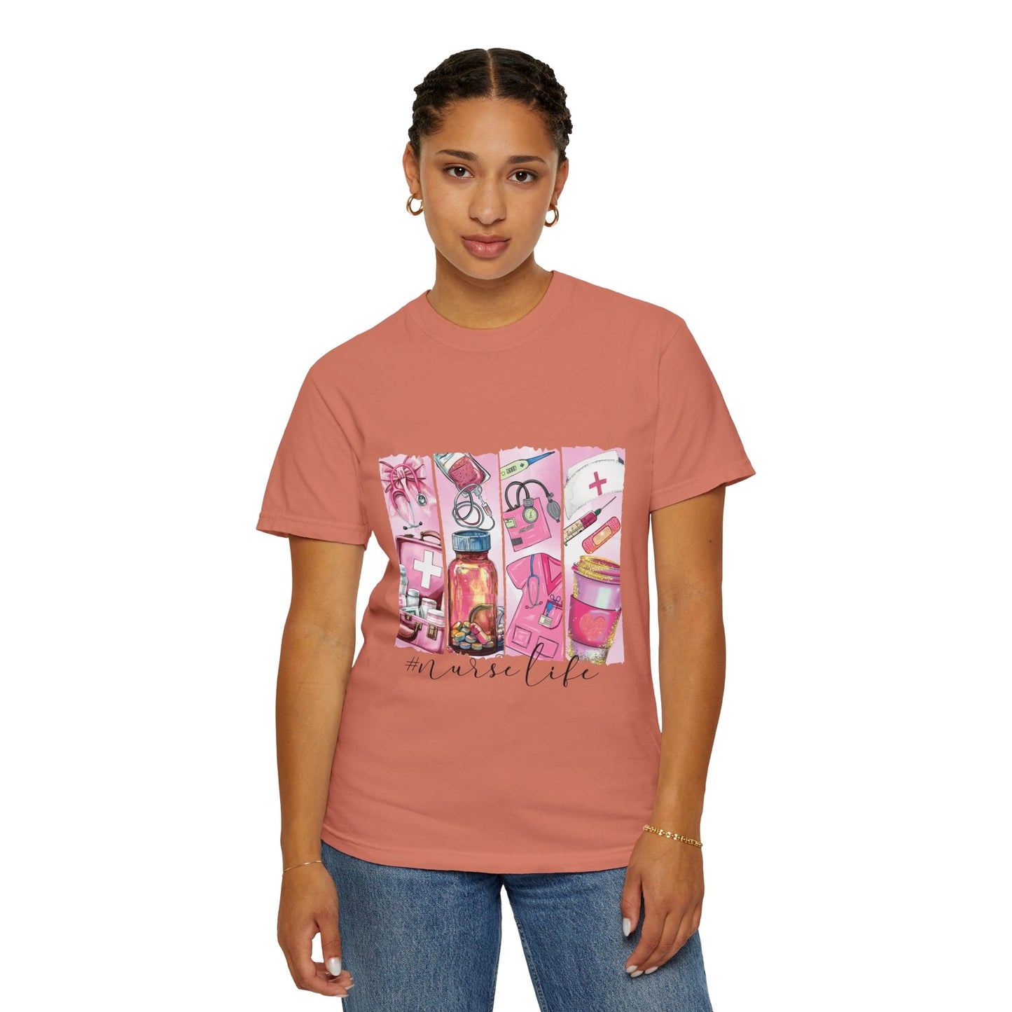 Nurse Life T-Shirt - Comfortable Unisex Garment-Dyed Tee for Healthcare Heroes