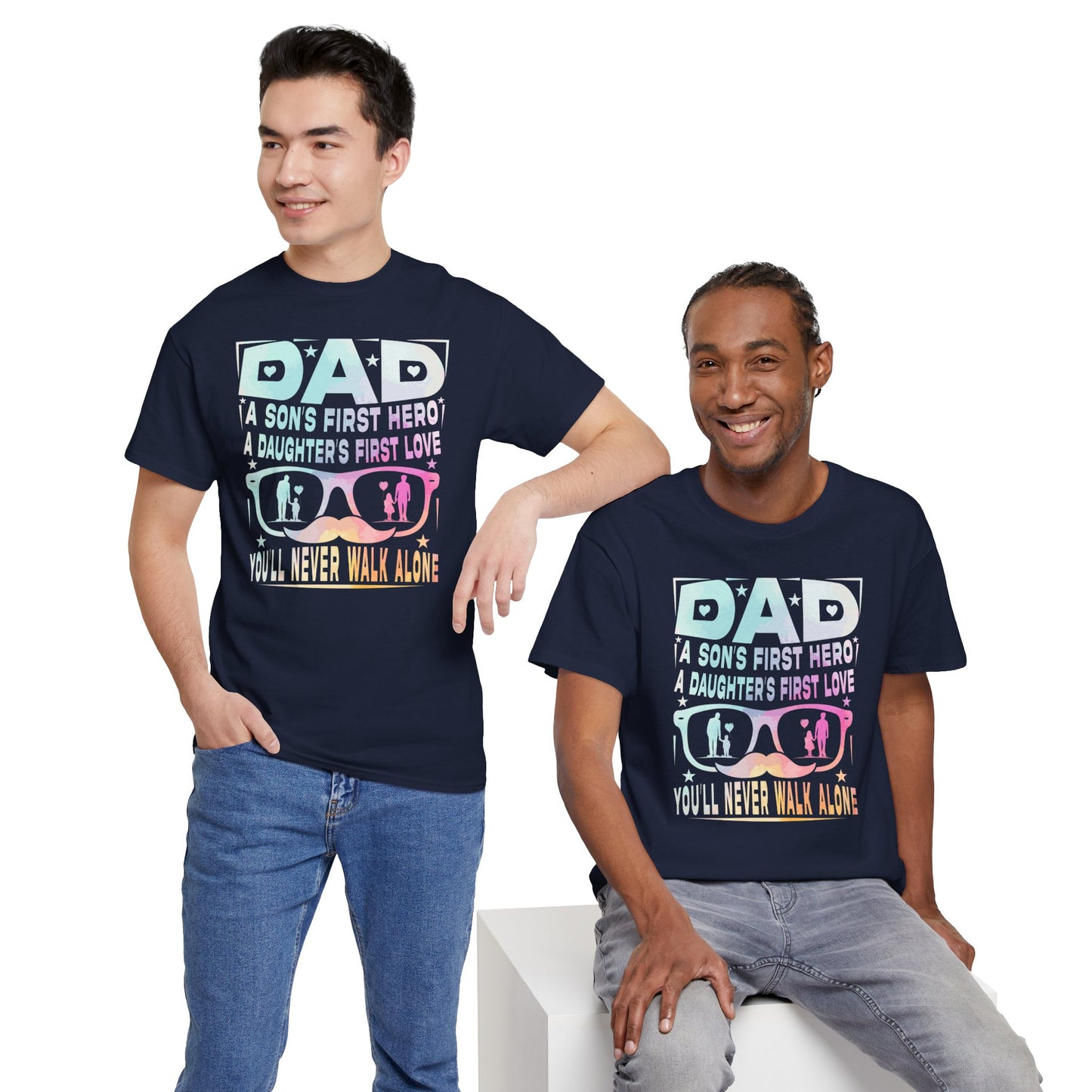 Gildan 5000 Dad Hero T-Shirt - Father's Day Gift - Heavy Cotton Tee Asst. Colors & Sizes