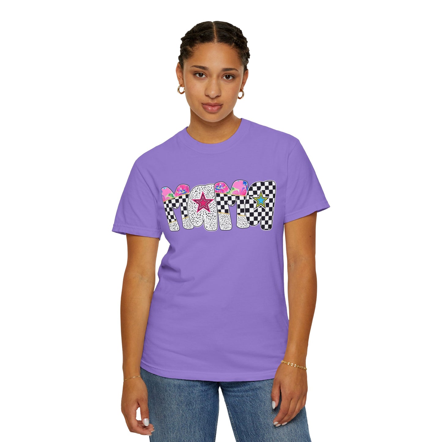 Comfort Colors Retro Vibe Mother's Day T-Shirt with Star Design Asst. Colors & Sizes