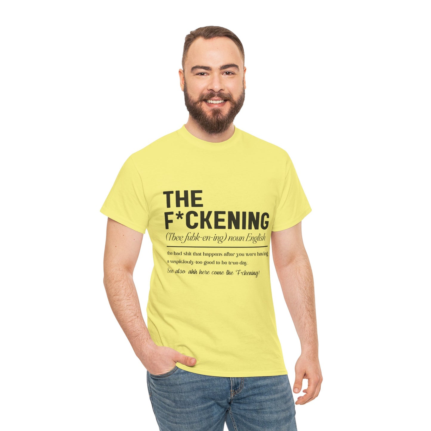 Gildan 5000"The F*ckening" Unisex Heavy Cotton Tee - Funny Graphic T-Shirt for English Lovers Asst Sizes & Colors