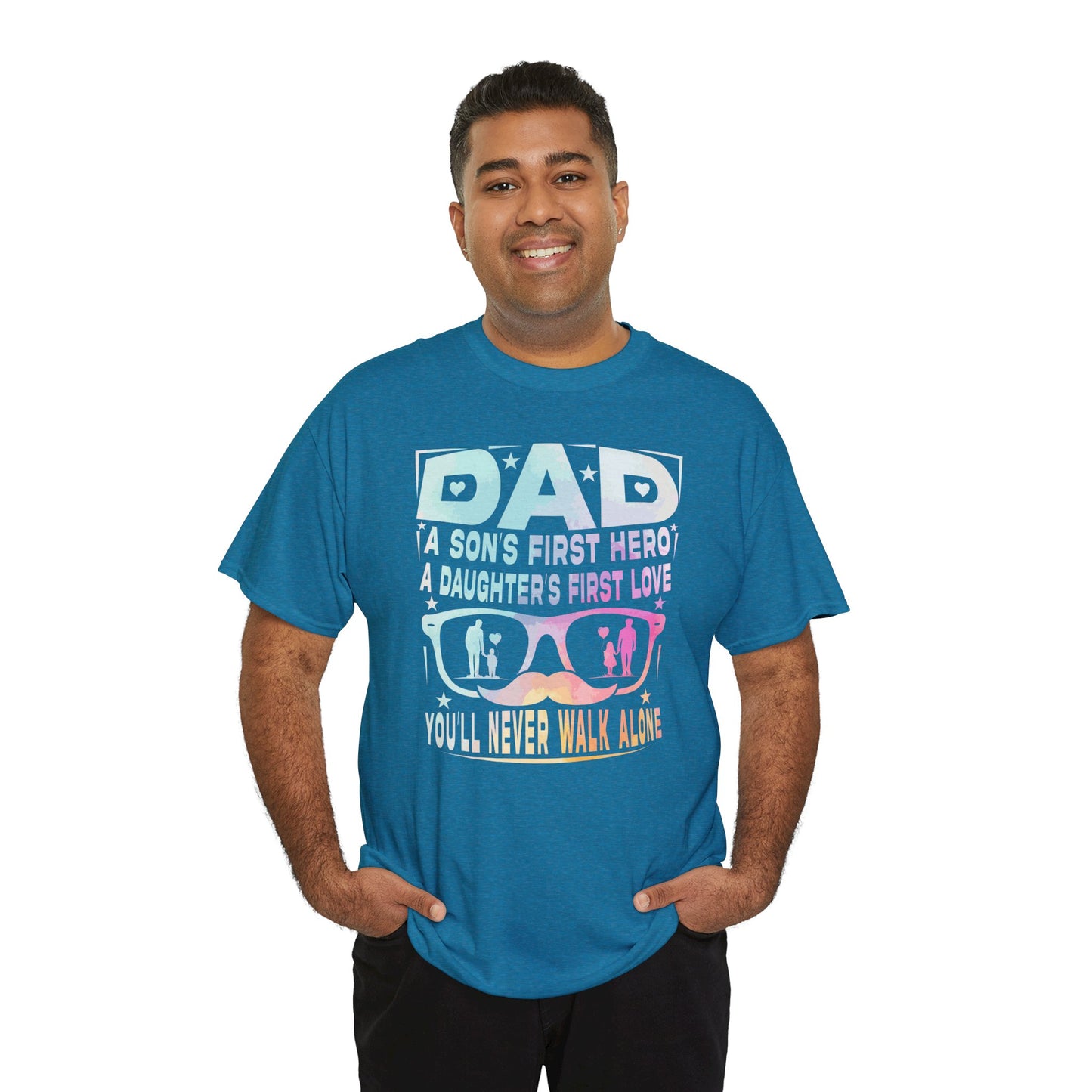 Gildan 5000 Dad Hero T-Shirt - Father's Day Gift - Heavy Cotton Tee Asst. Colors & Sizes