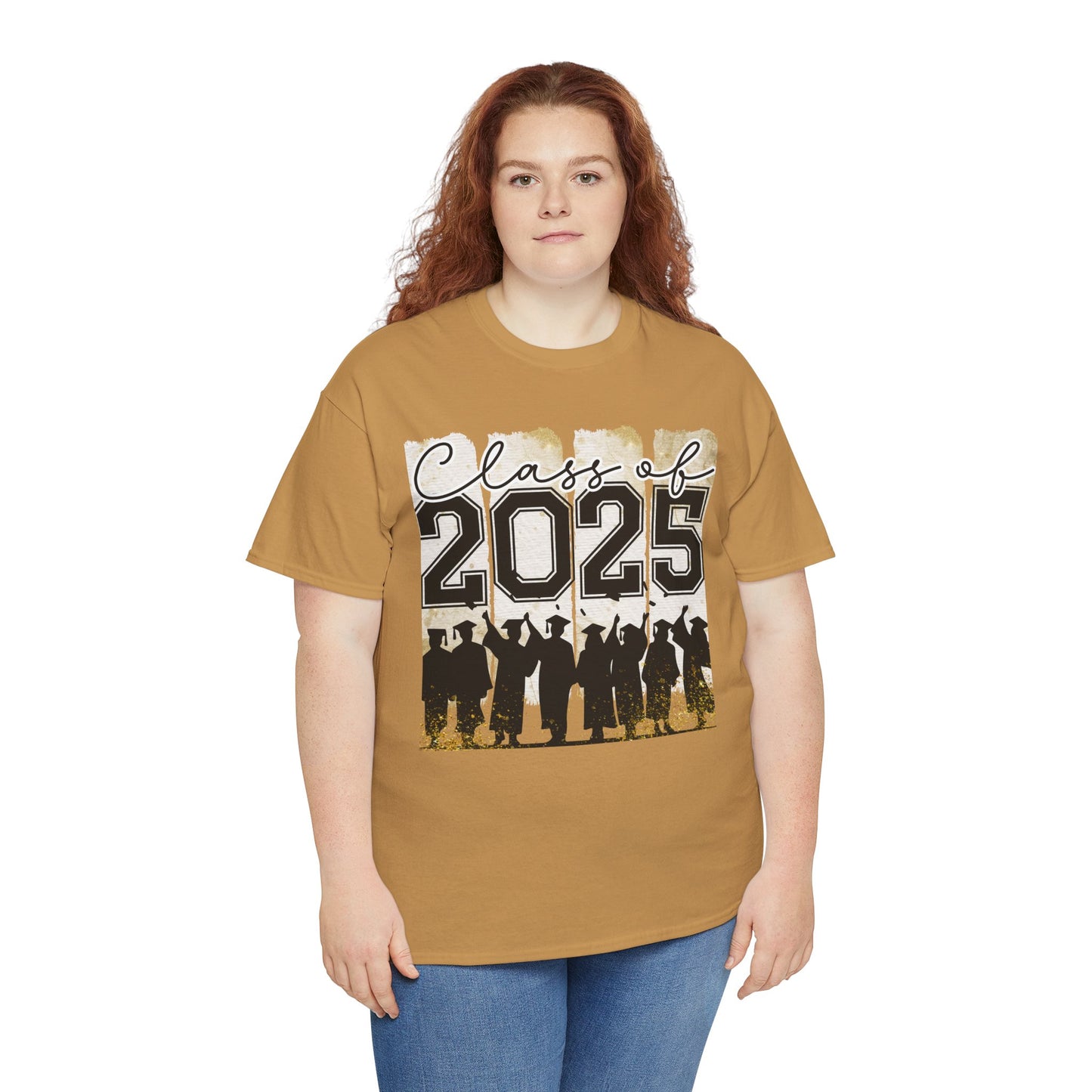 Gildan Garment Dyed Class of 2025 Graduation Tee - Unisex Heavy Cotton Shirt Your Choice Colors & Sizes