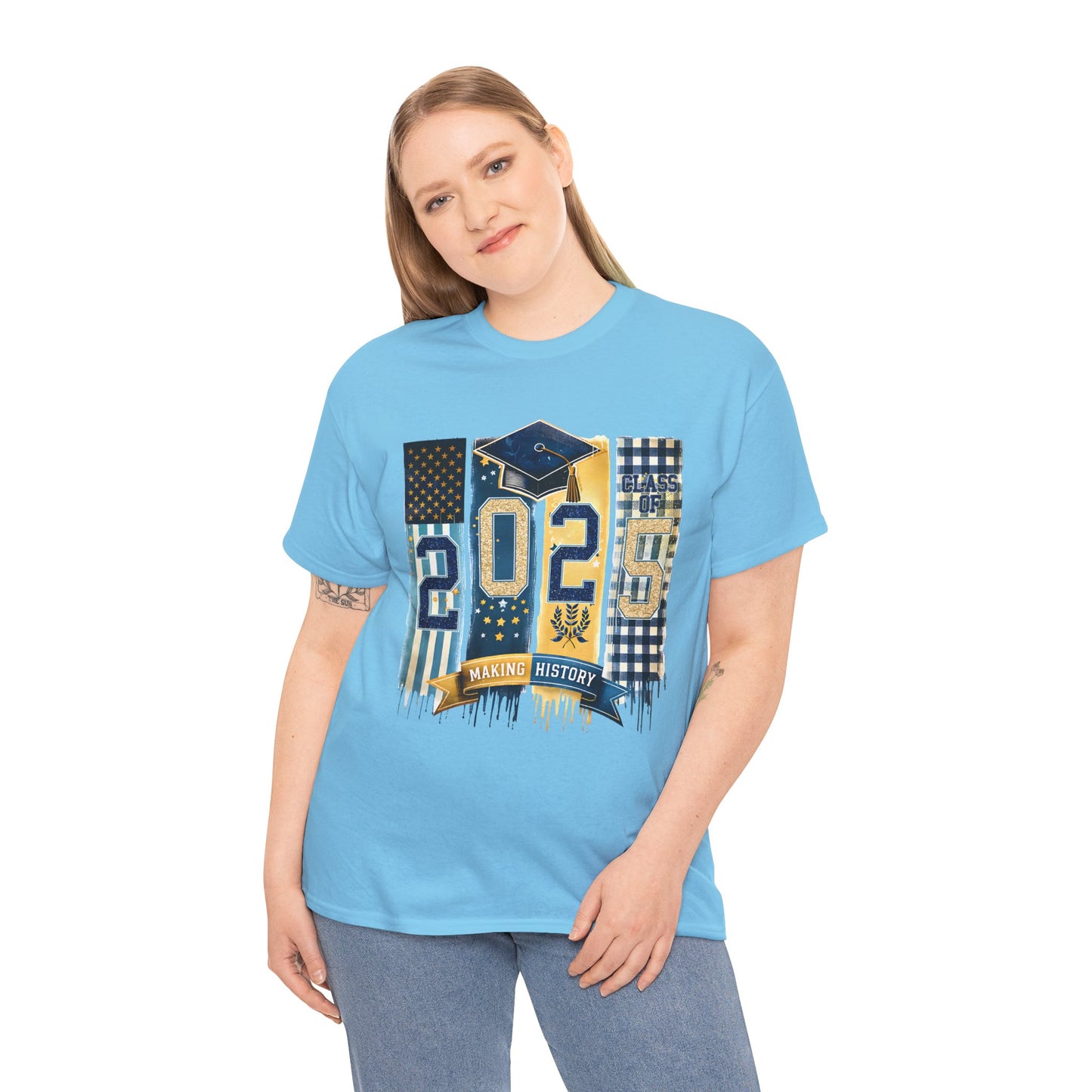 Gildan Graduation 2025 Heavy Cotton Tee - Making History Unisex Shirt Unisex Available in Asst. Sizes & Colors
