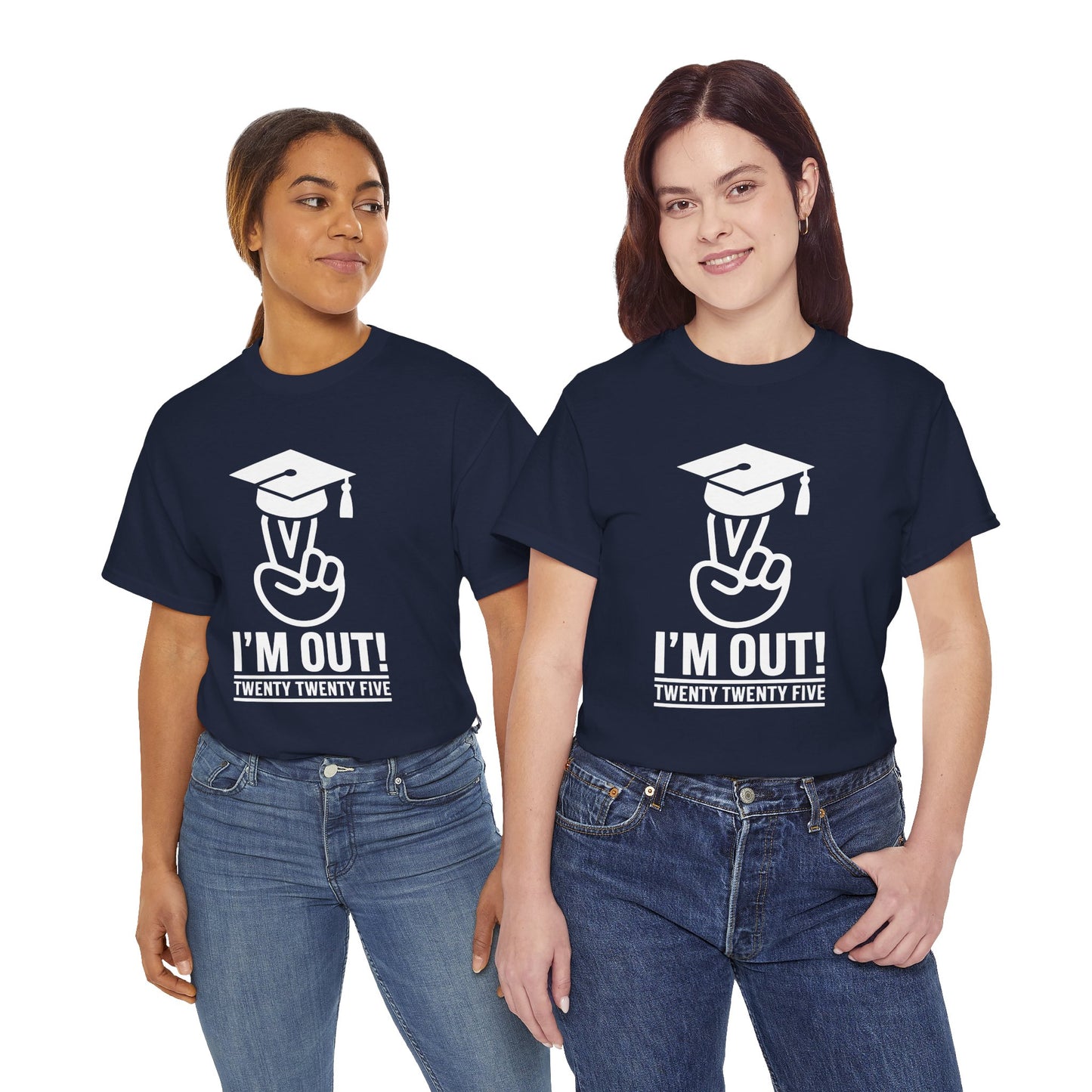 Graduation Celebration Unisex Heavy Cotton Tee - "I'M OUT!" 2025