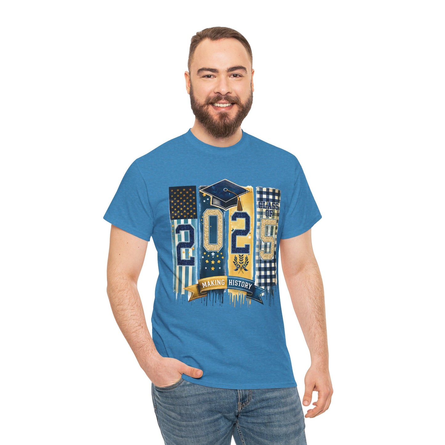 Gildan Graduation 2025 Heavy Cotton Tee - Making History Unisex Shirt Unisex Available in Asst. Sizes & Colors