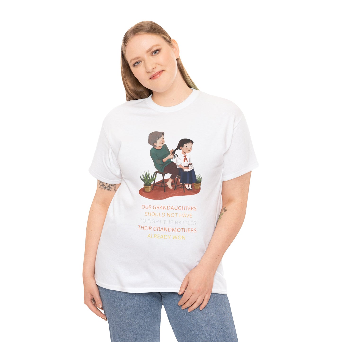 Empowering Granddaughter Unisex Heavy Cotton Tee