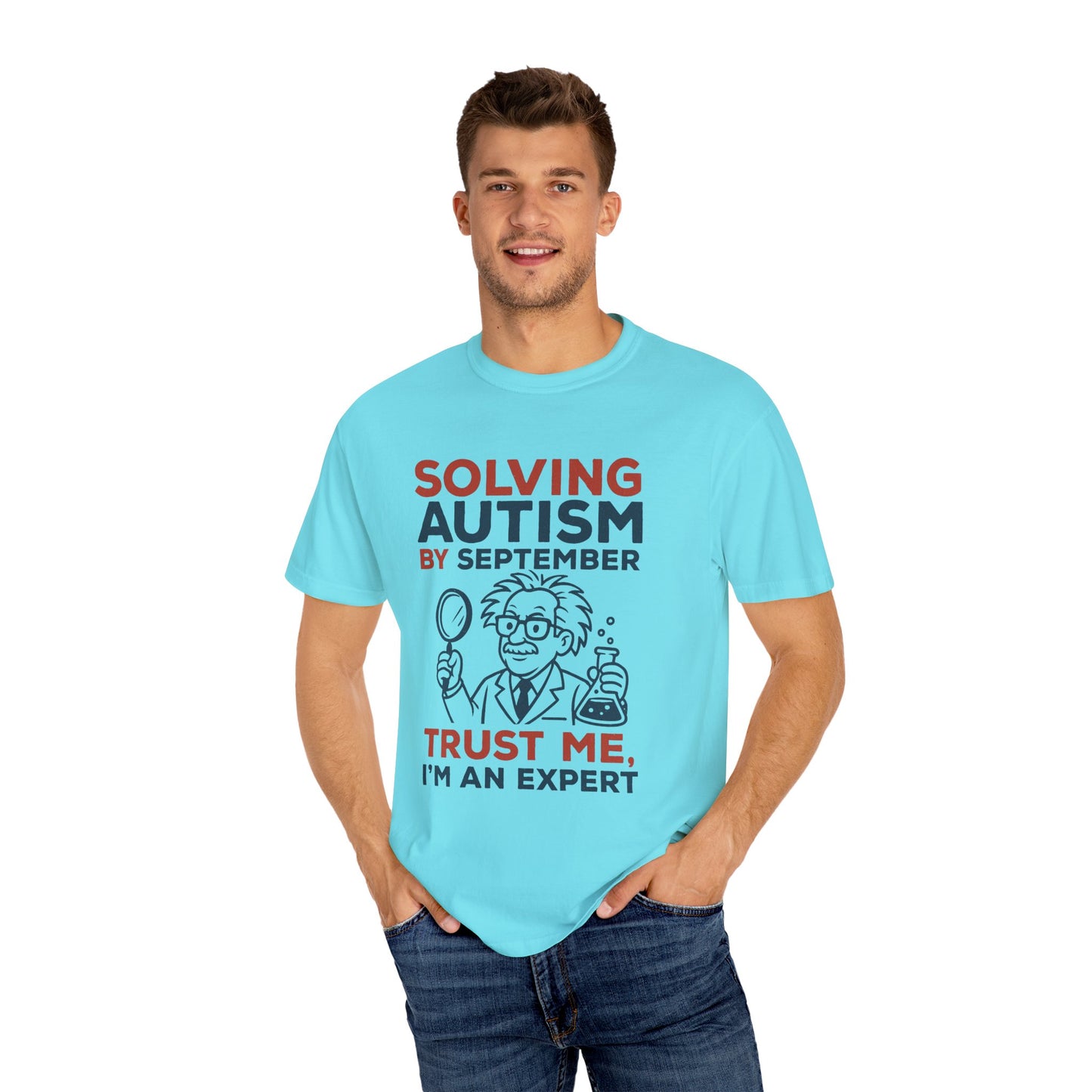 Comfort Colors Unisex Garment-Dyed T-Shirt - "Solving Autism by September" - Expert Design