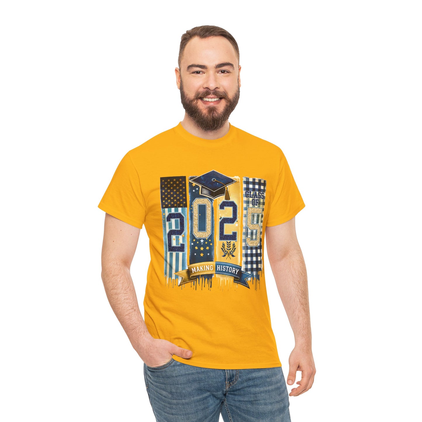Gildan Graduation 2025 Heavy Cotton Tee - Making History Unisex Shirt Unisex Available in Asst. Sizes & Colors