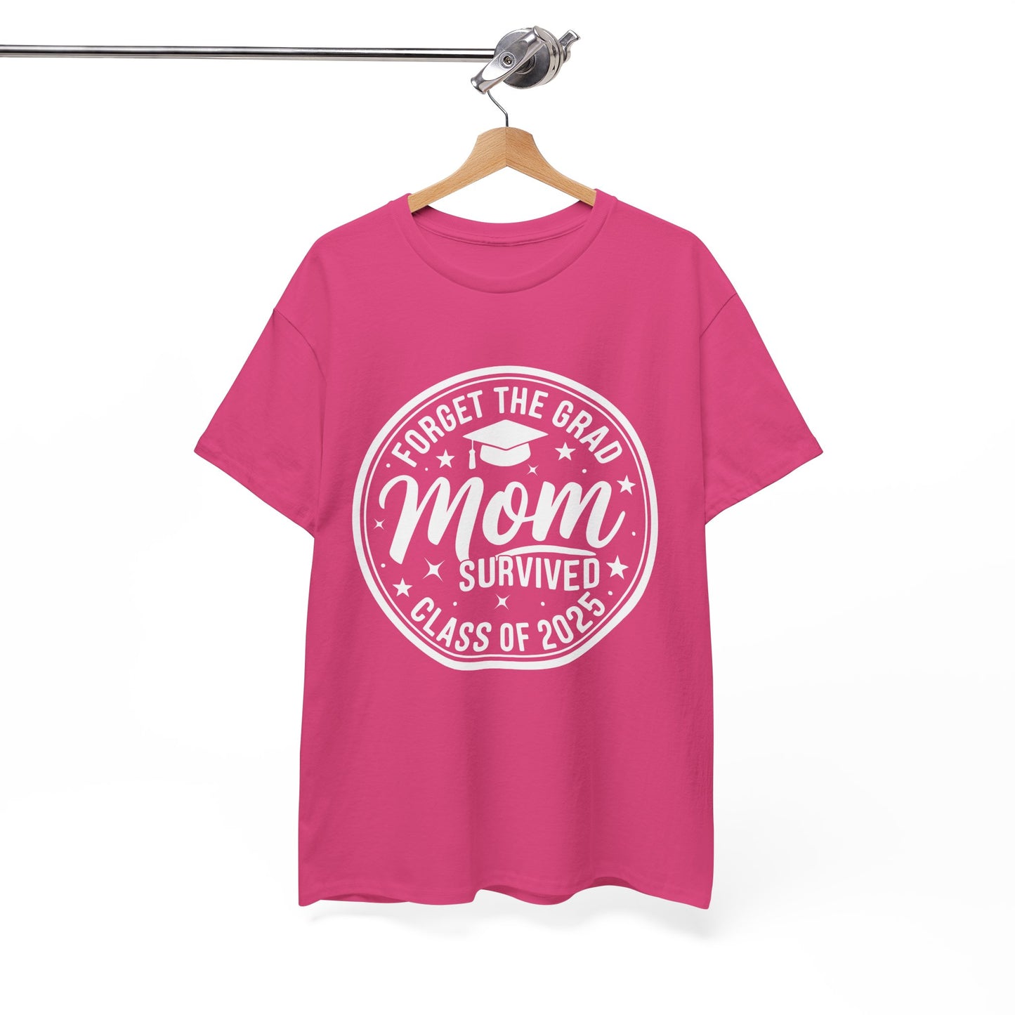 Gildan Comfortable Unisex Heavy Cotton Tee -"Forget the Grad, Mom..." Great gift for Graduation Asst. Sizes & Colors